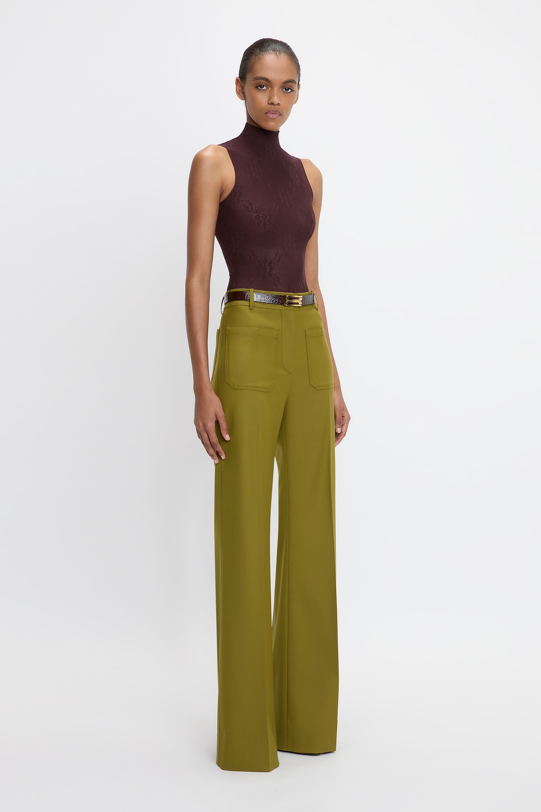 Alina Trouser In Willow - 3