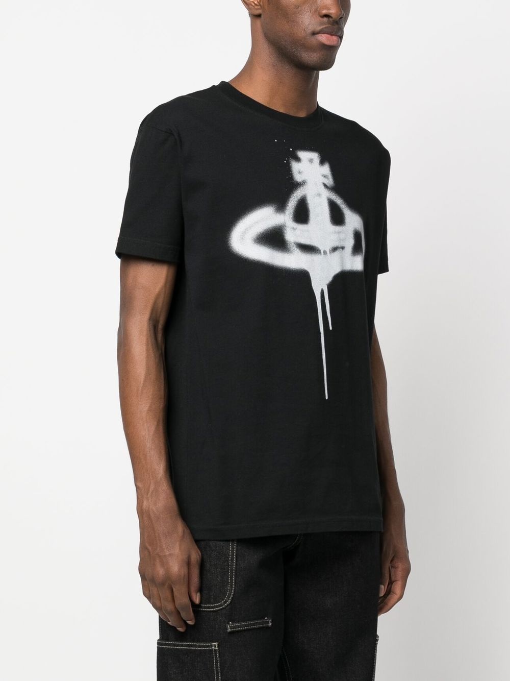 Orb spray-print T-shirt - 4