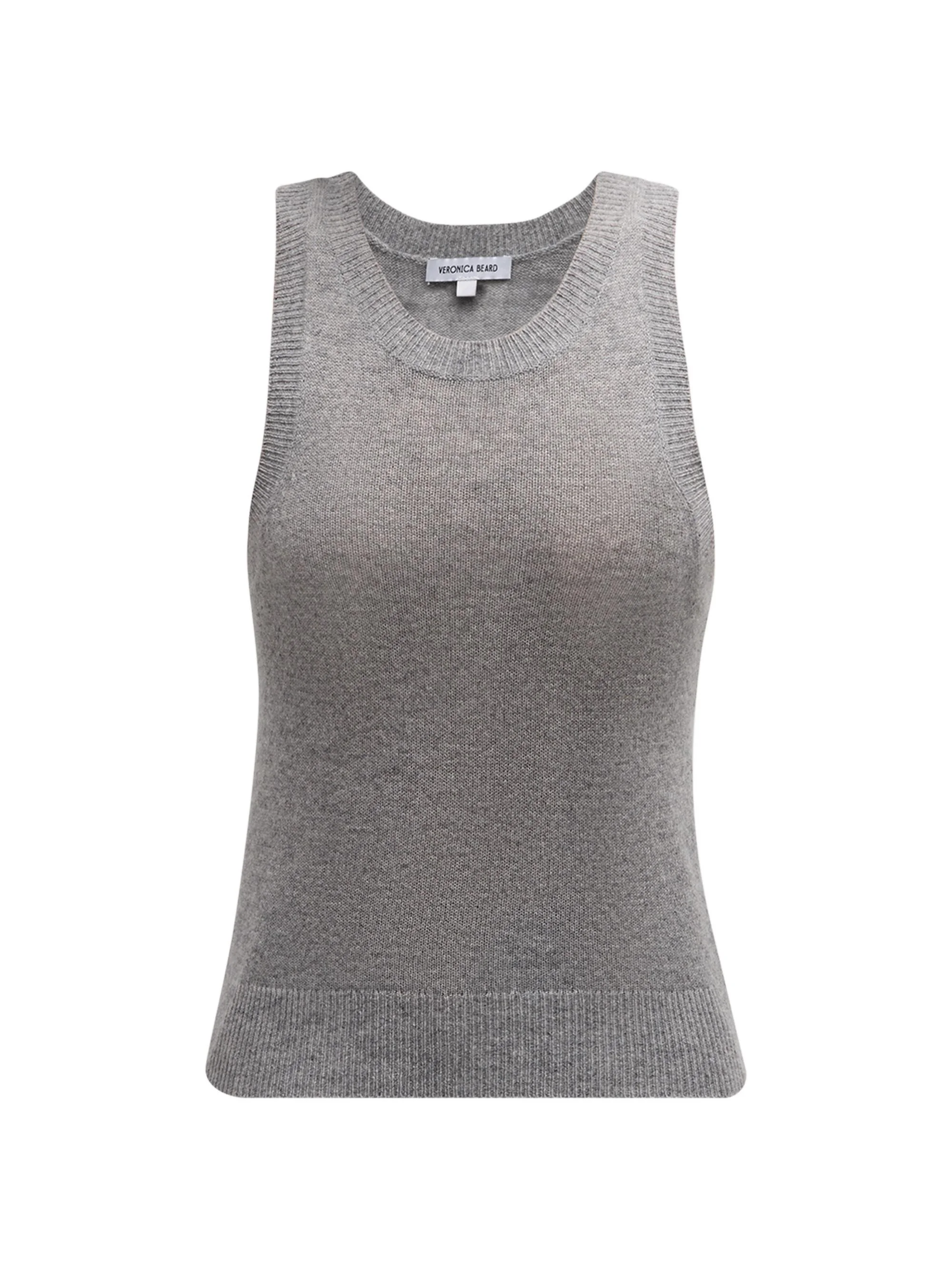 Women's Jerrel Cashmere Fitted Tank - Grey - 1