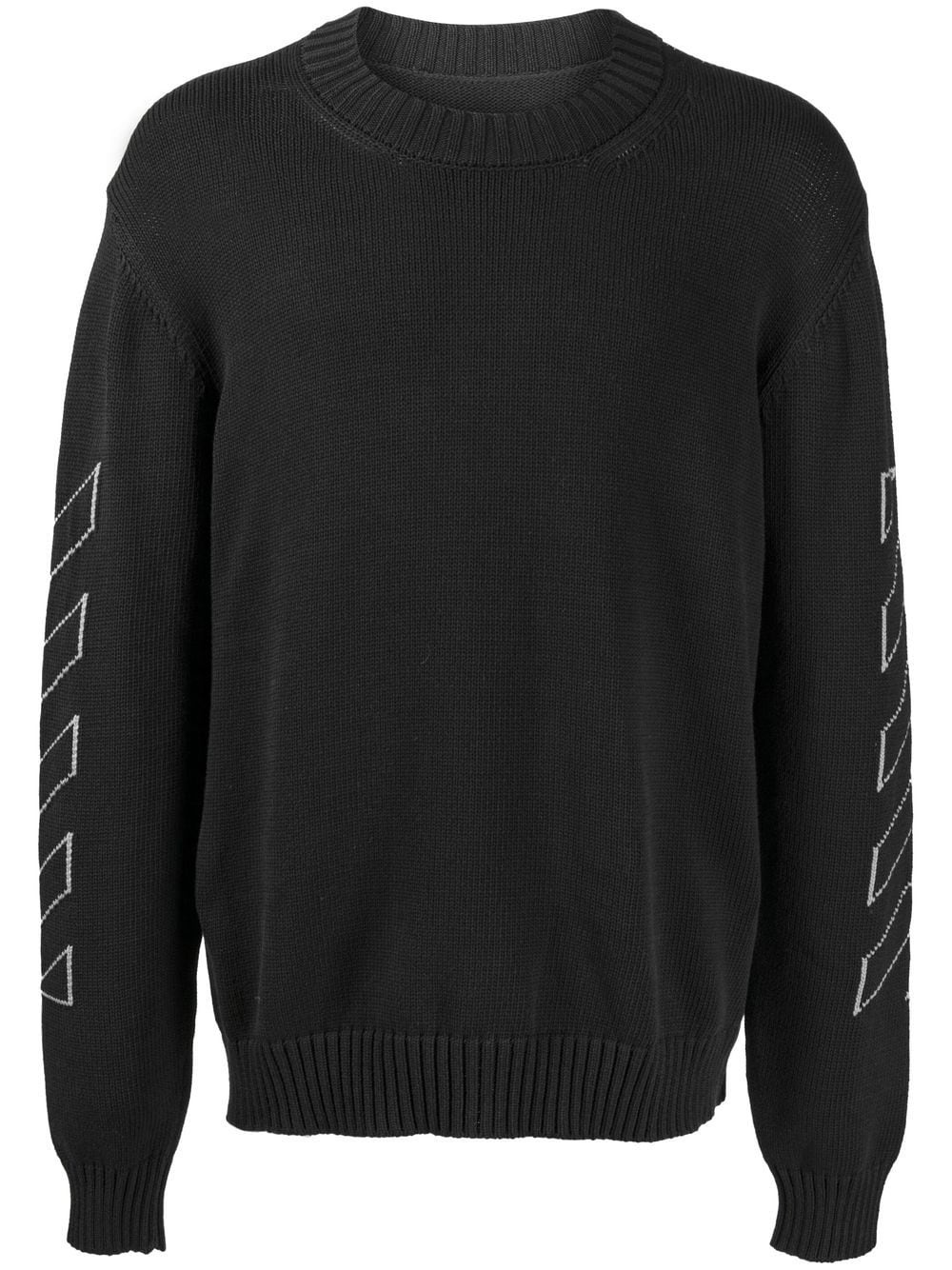 arrow-print crew-neck jumper - 1