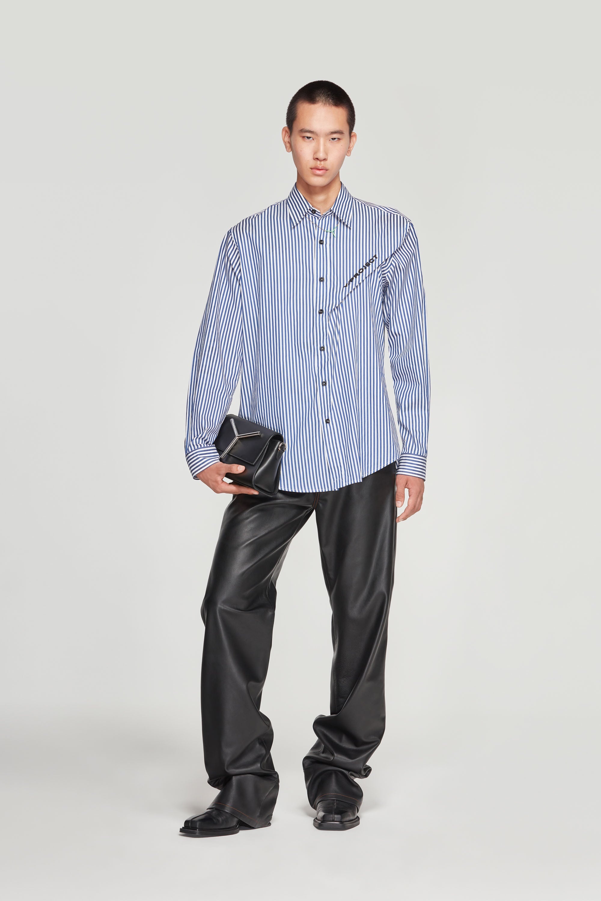 Pinched Logo Stripe Shirt - 2
