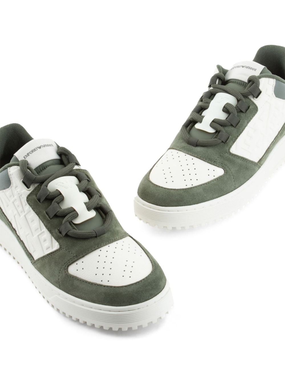 logo-debossed panelled sneakers - 4