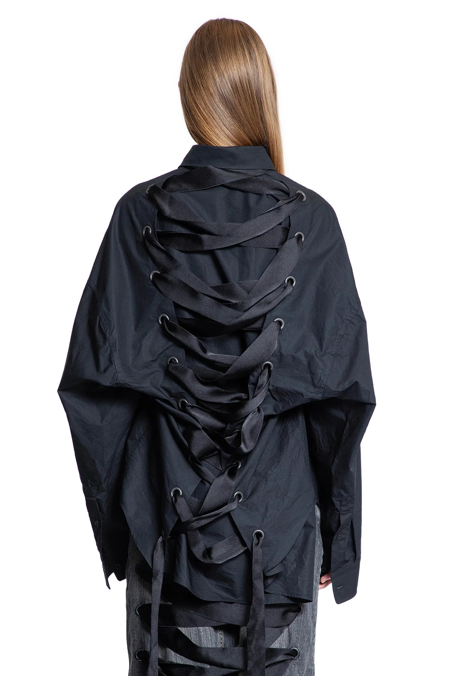Lace-Up-Shirt-In-Regenartive-Cotton-Poplin - 3