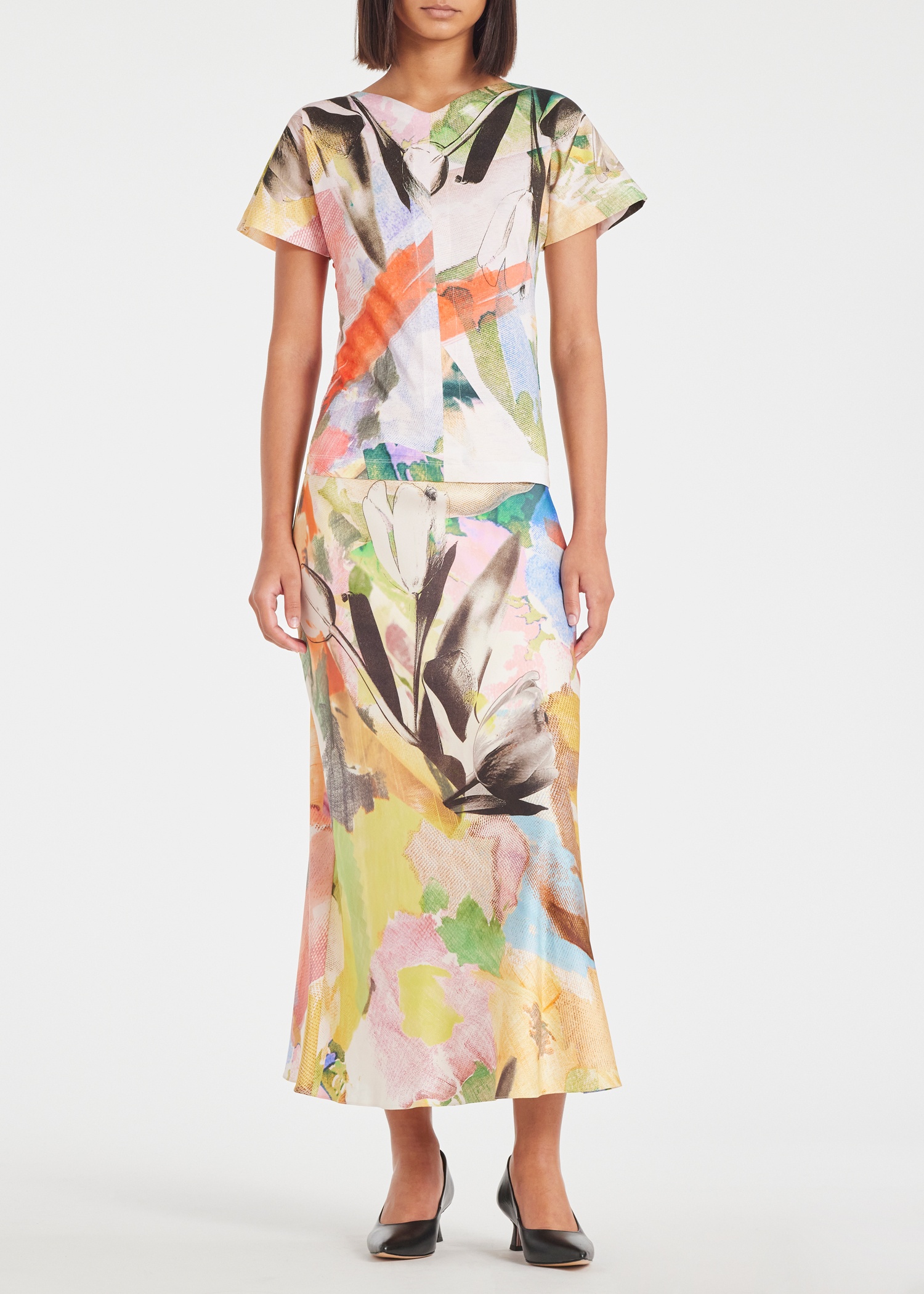 Women's 'Floral Collage' Keyhole Back Top - 5