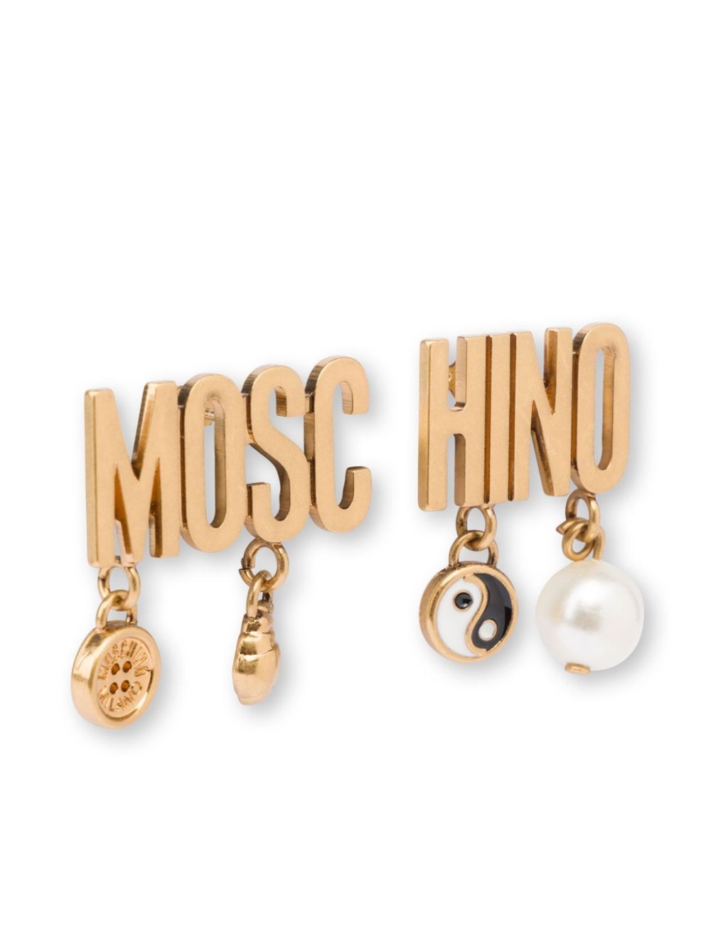 logo-lettering earrings - 2