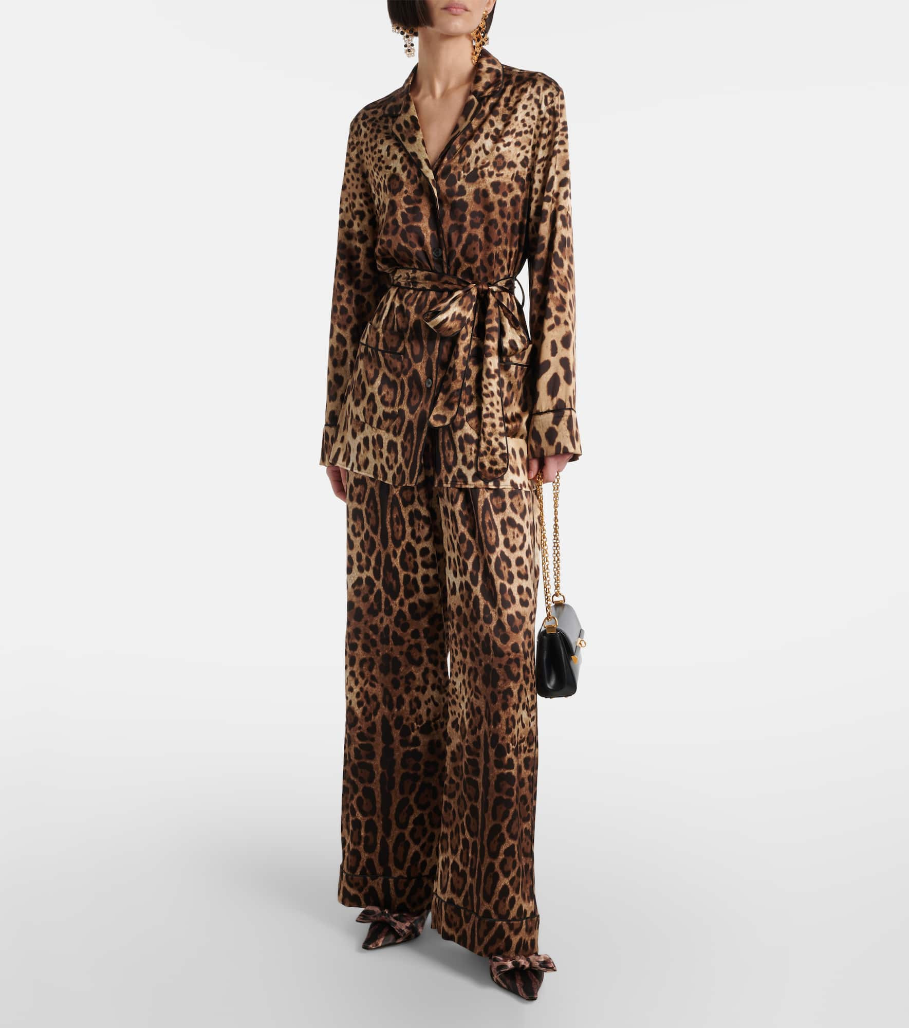 Leopard-print stretch-silk pants - 2