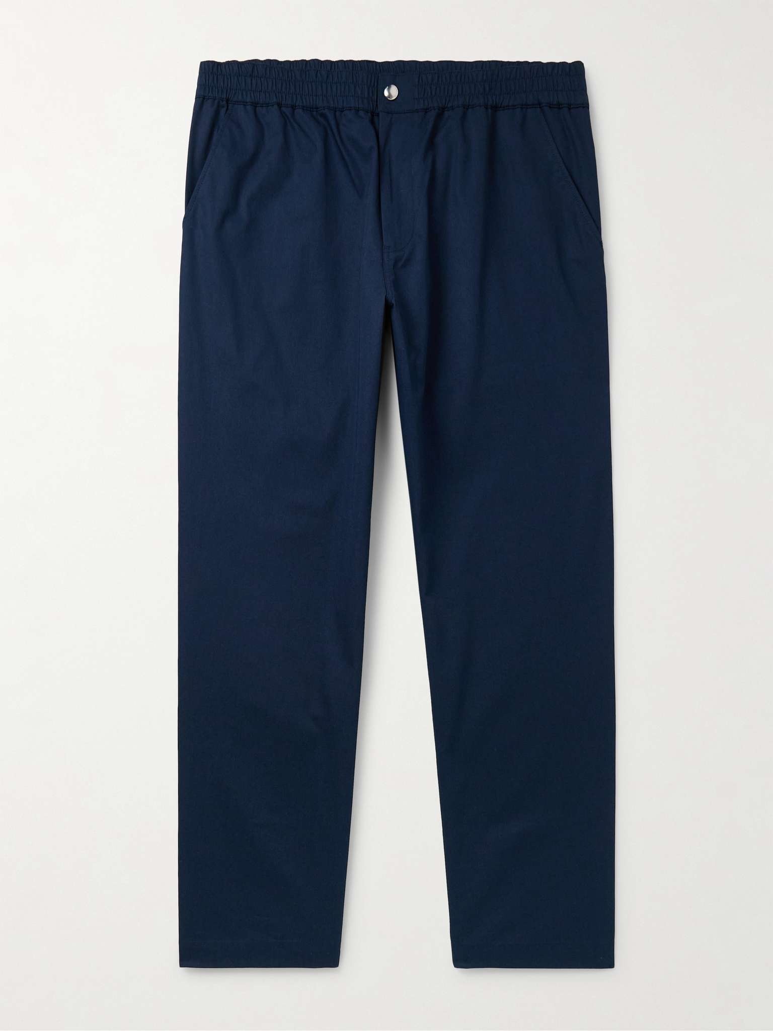 Straight-Leg Cotton Trousers - 1