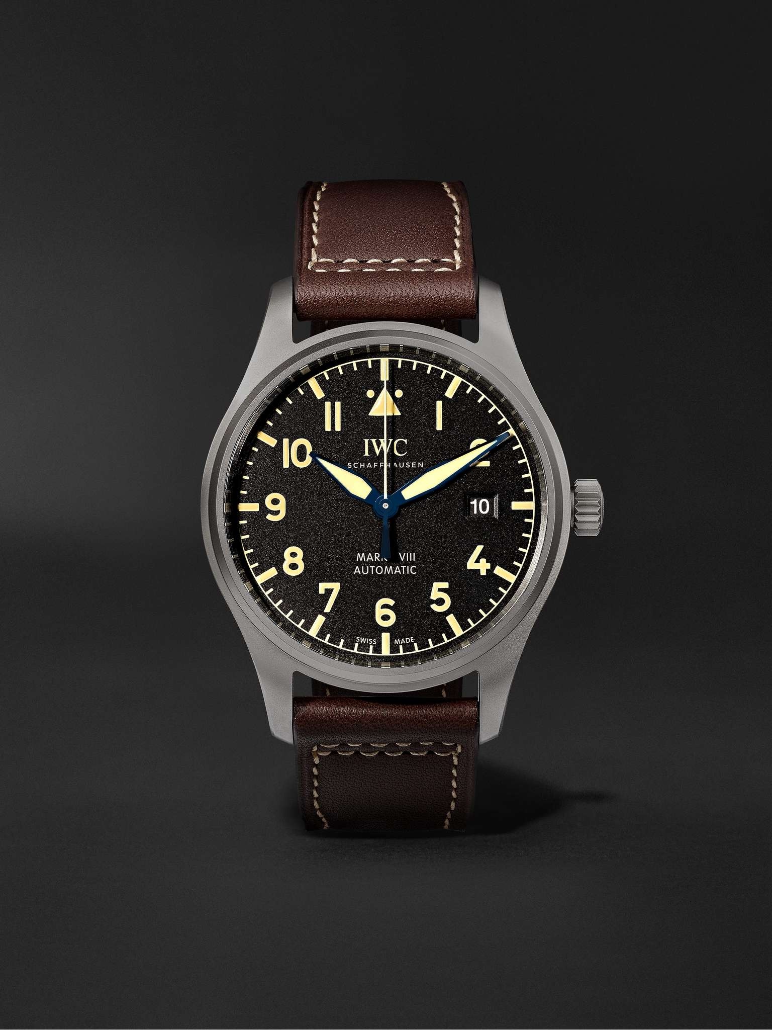 Pilot's Mark XVIII Heritage Automatic 40mm Titanium and Leather Watch, Ref. No. IW327006 - 1