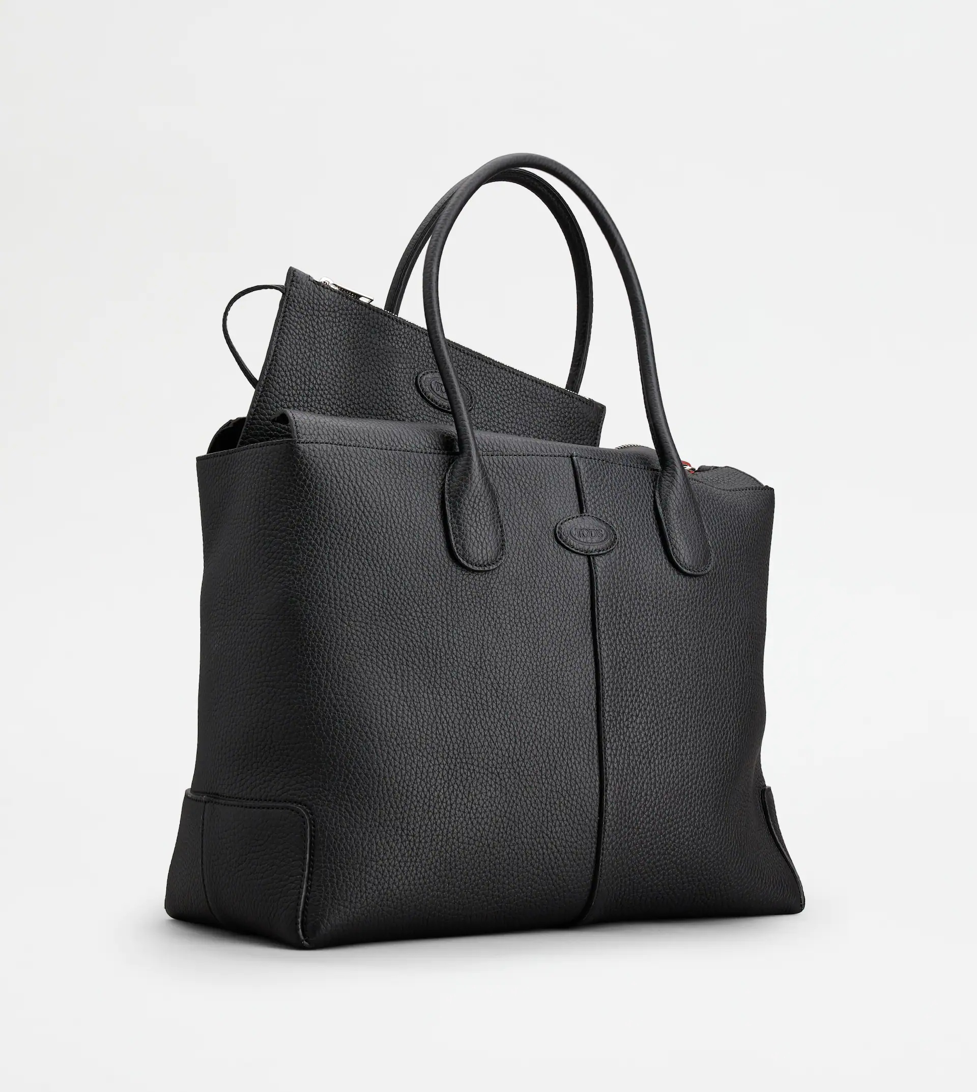 TOD'S DI BAG IN LEATHER LARGE - BLACK - 3