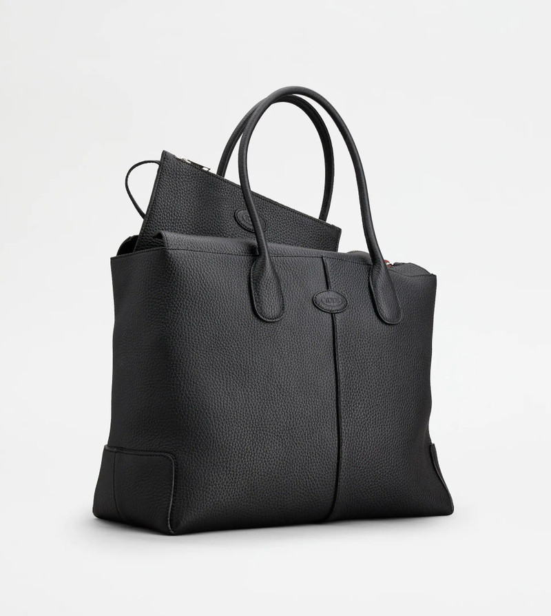 TOD'S DI BAG IN LEATHER LARGE - BLACK 3