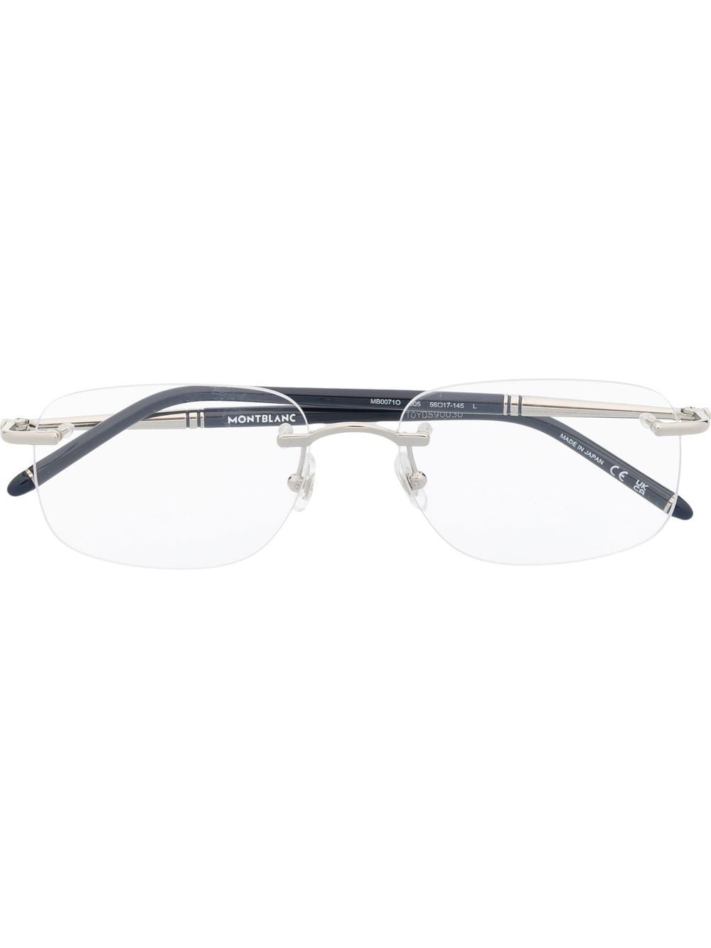 rimless rectangle-frame glasses - 1