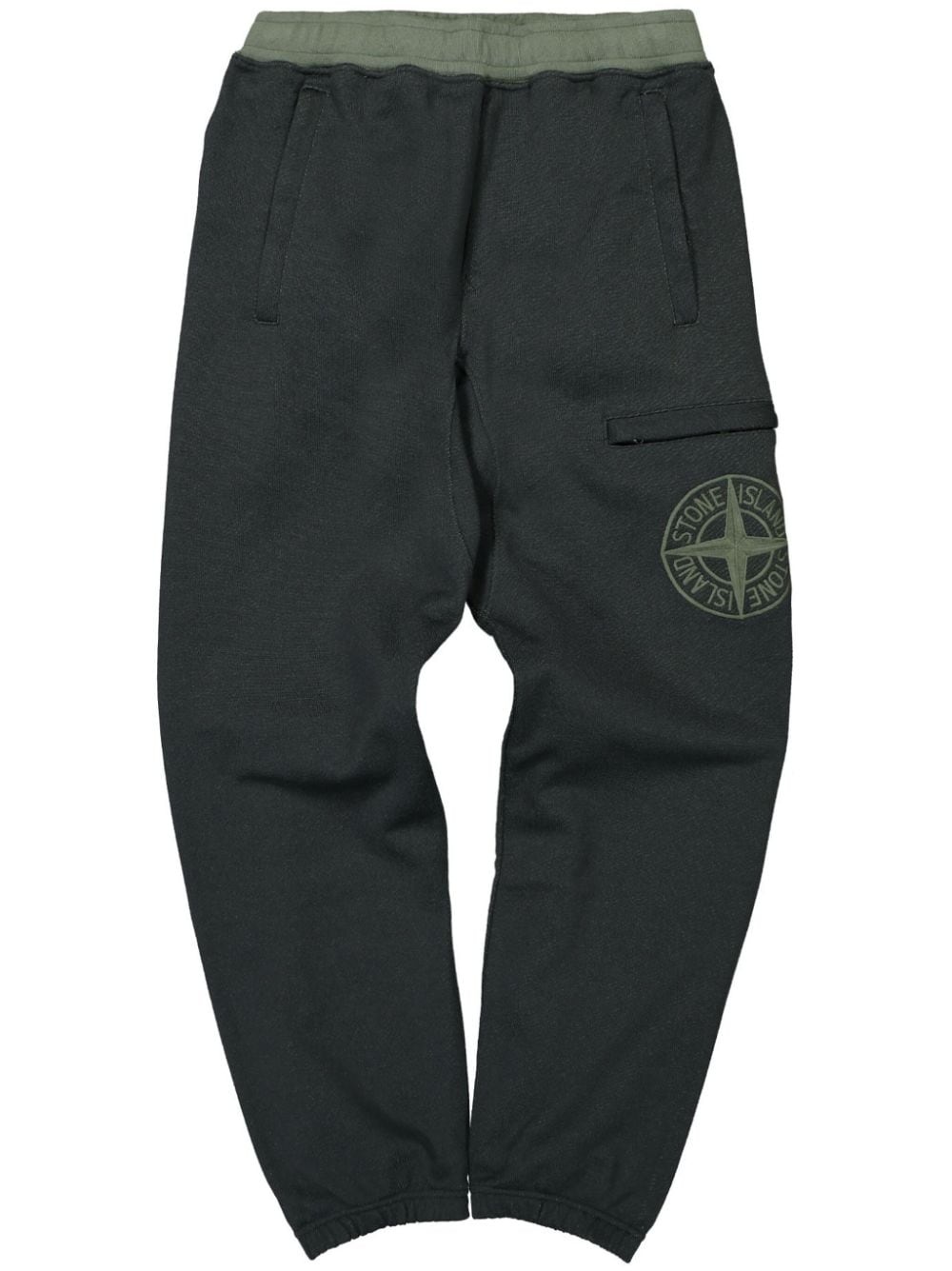 compass-motif jersey-fleece track pants - 1