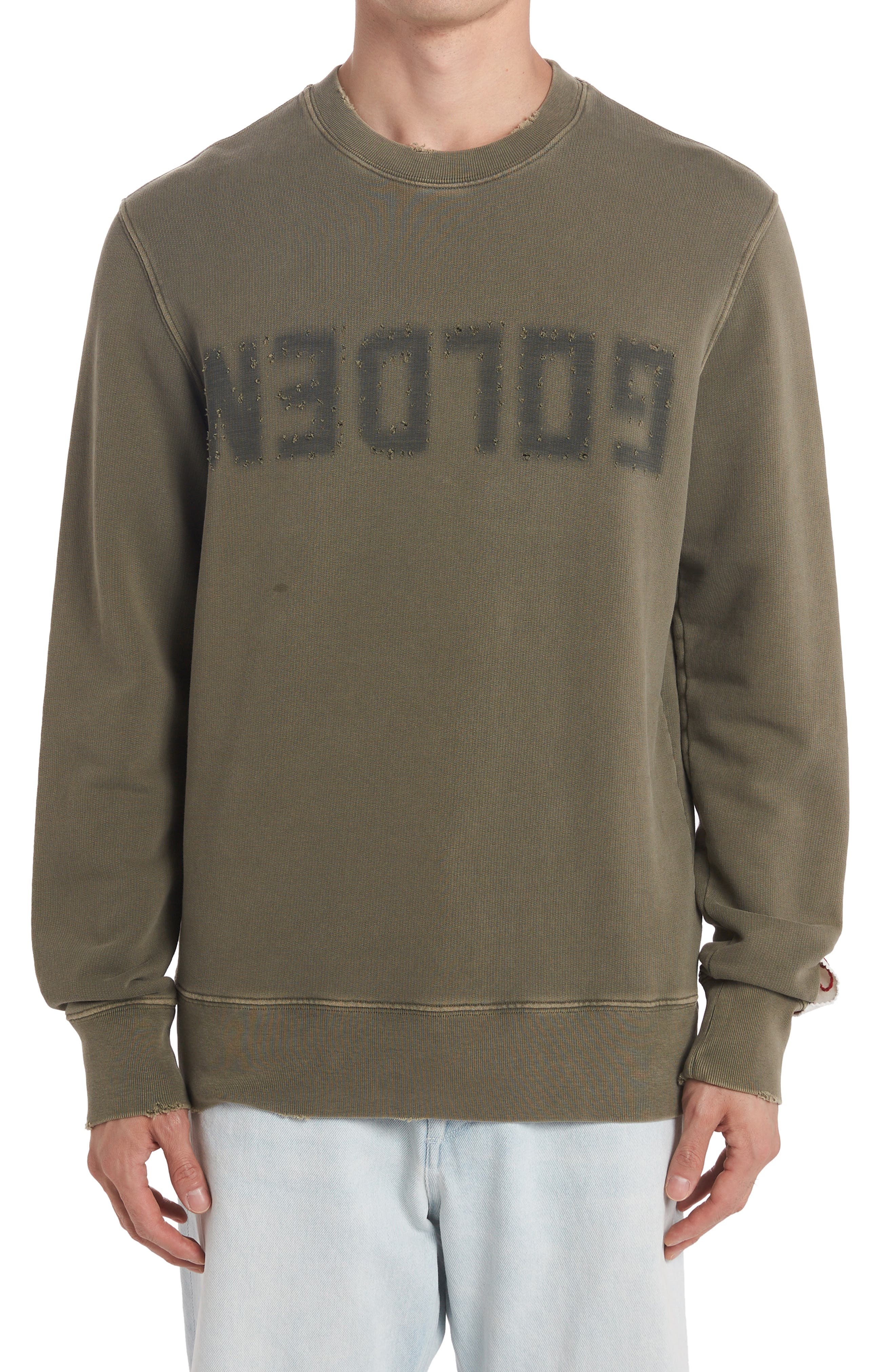Distressed Logo Graphic Sweatshirt - 1