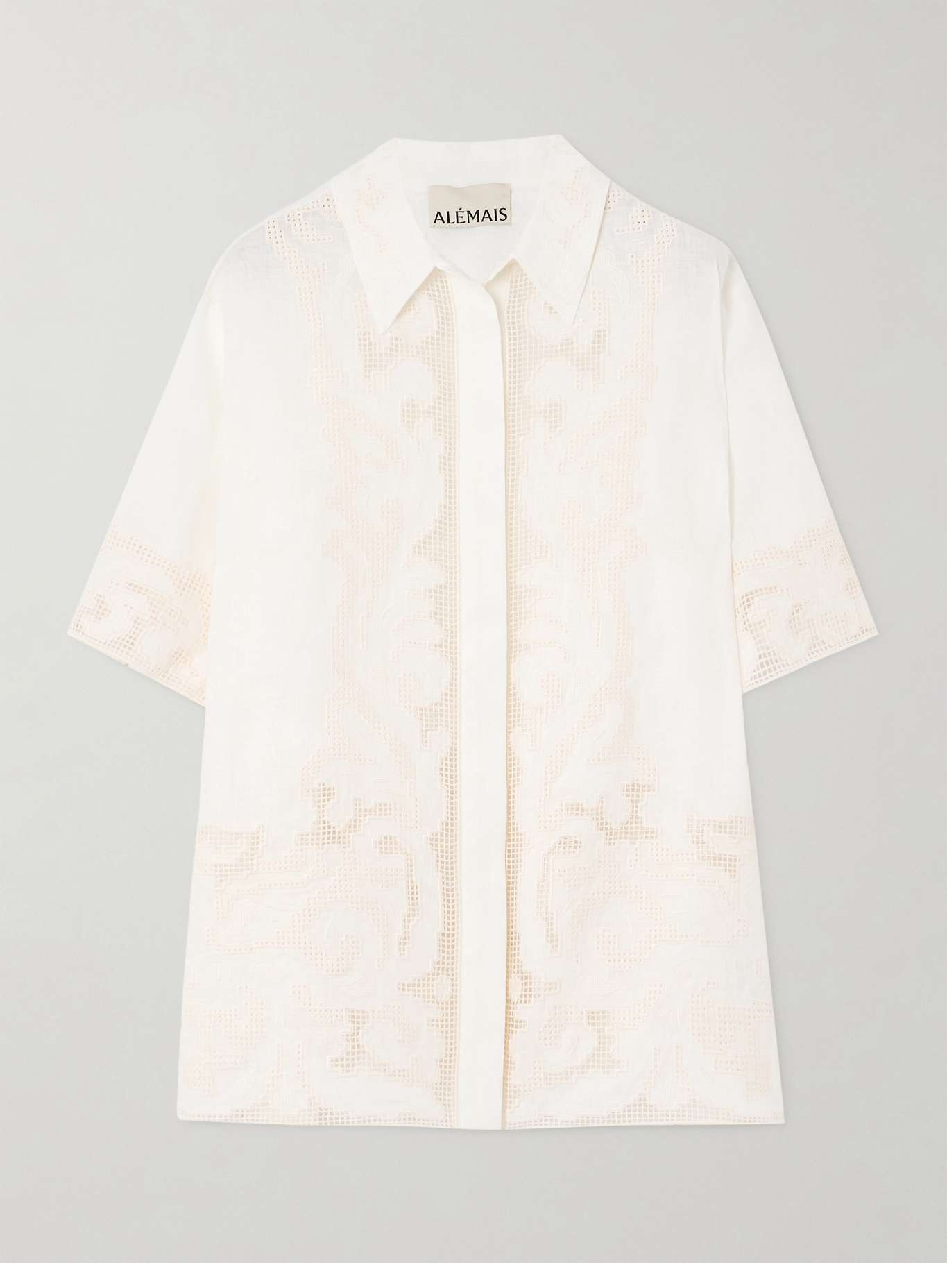 Pegasus embroidered linen shirt - 1