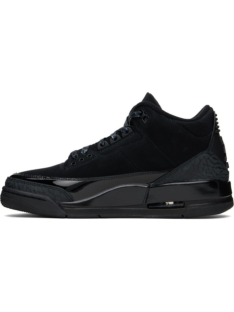 Jordan Black Air Jordan 3 Retro 'Black Cat' Sneakers outlook