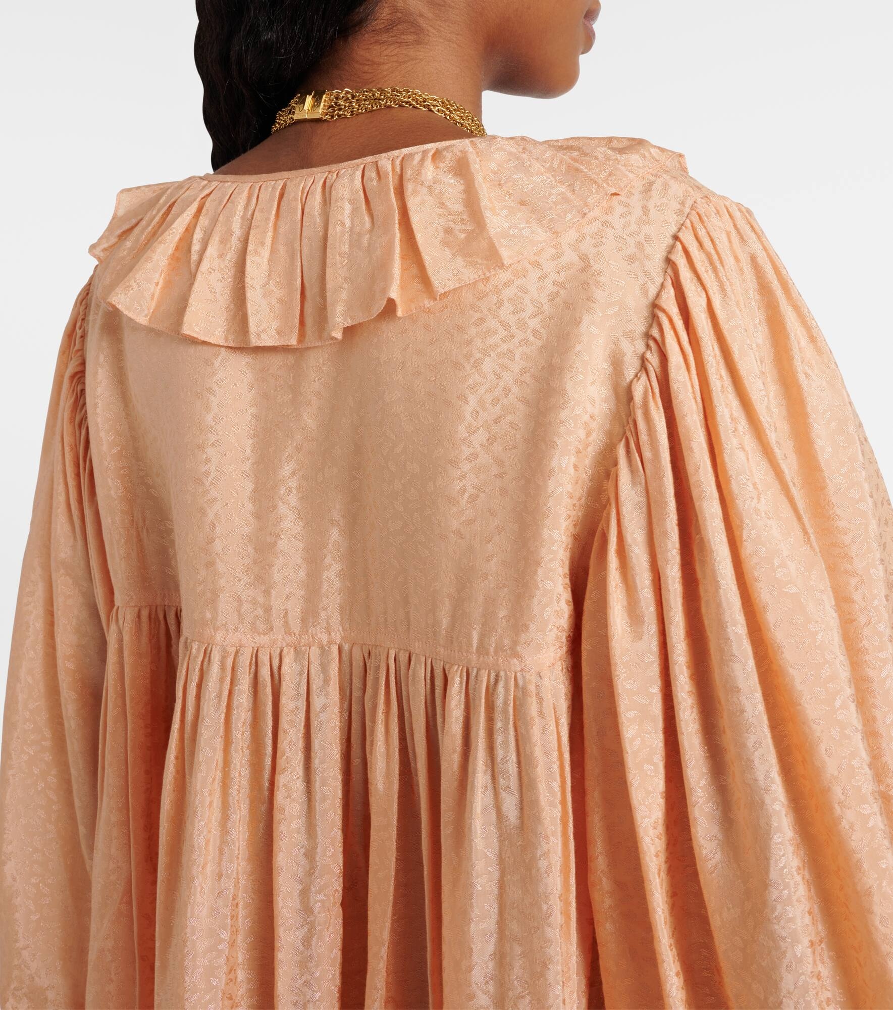 Ruffled jacquard minidress - 6