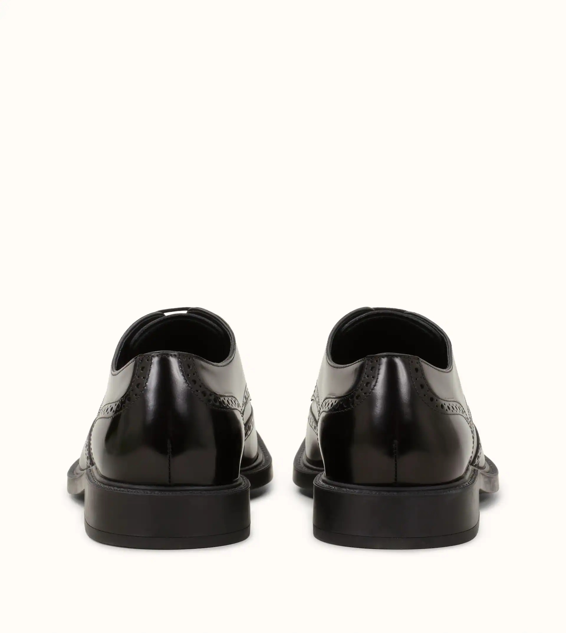 LACE-UP IN LEATHER - BLACK - 3
