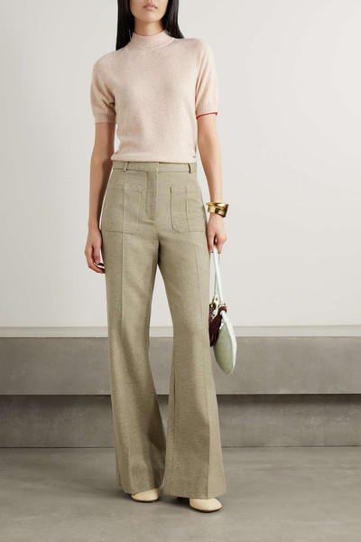 Victoria Beckham Alina wool-blend twill wide-leg pants outlook