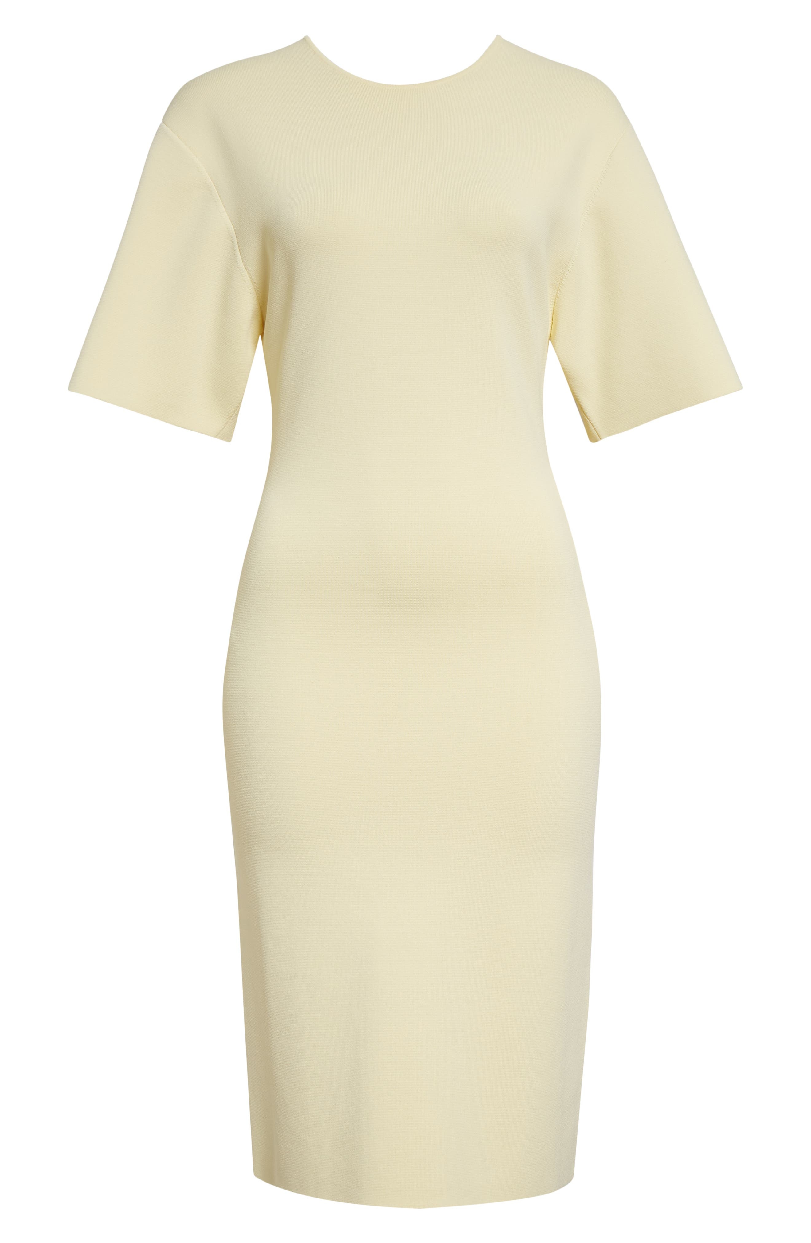TOTEME Compact Jersey T-Shirt Dress in Straw at Nordstrom - 5