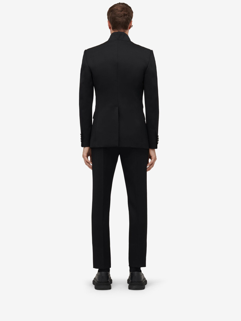 Men's Twisted Lapel Tuxedo Jacket in Black 4