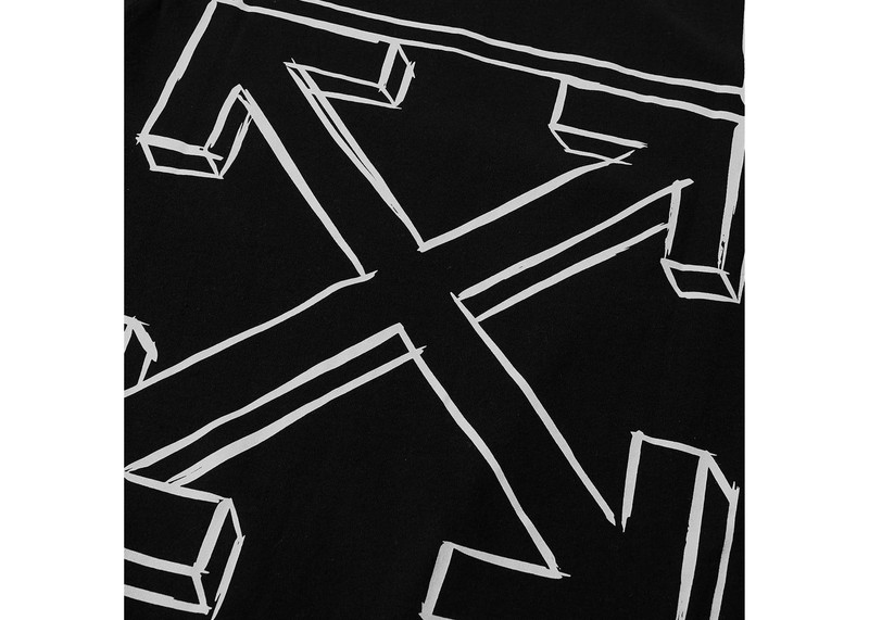 Off-White OFF-WHITE Slim Fit 3D Marker Graphic Print T-Shirt Black/White outlook