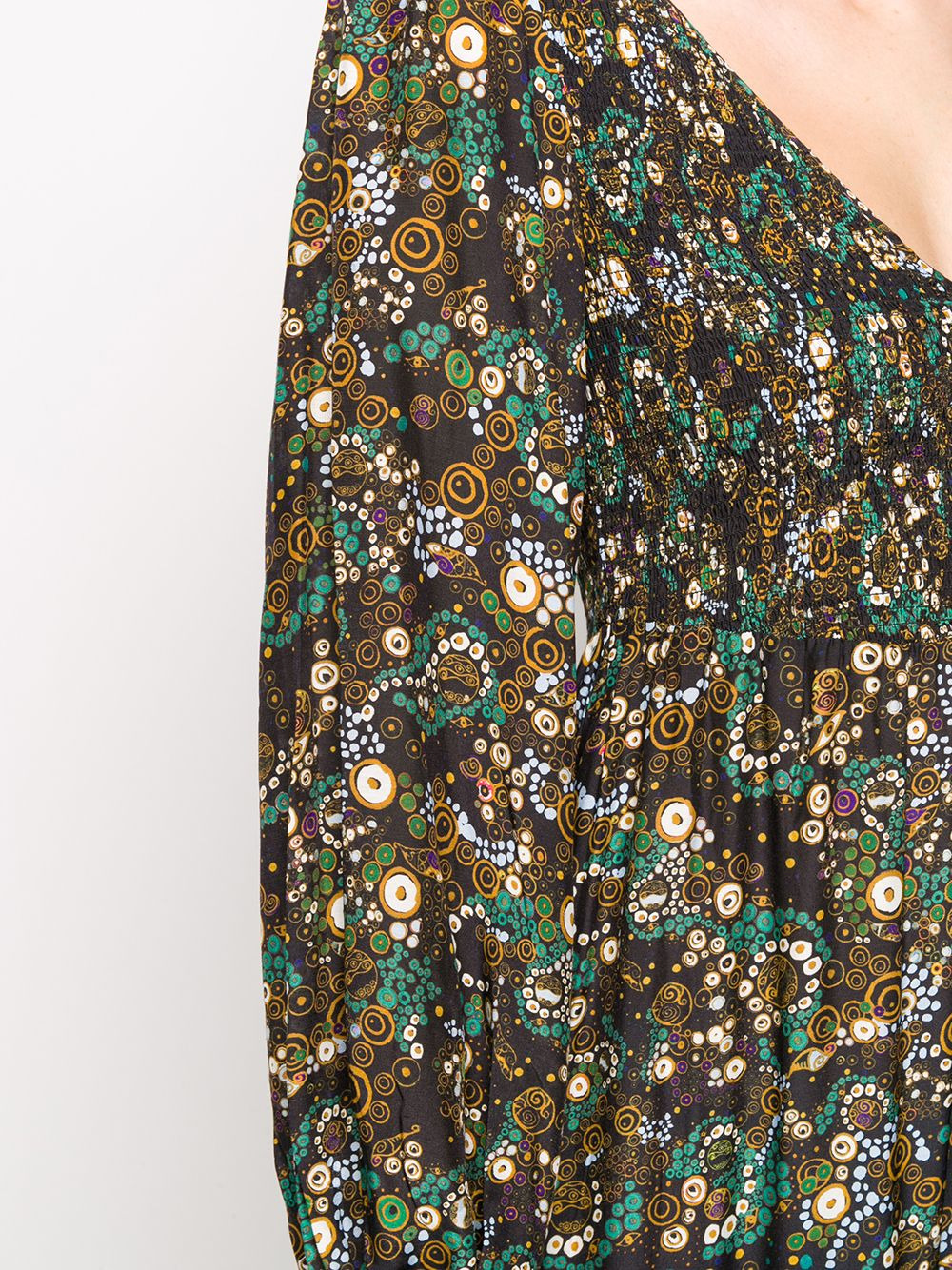 Lottie Klimt Wave-print tiered dress - 5