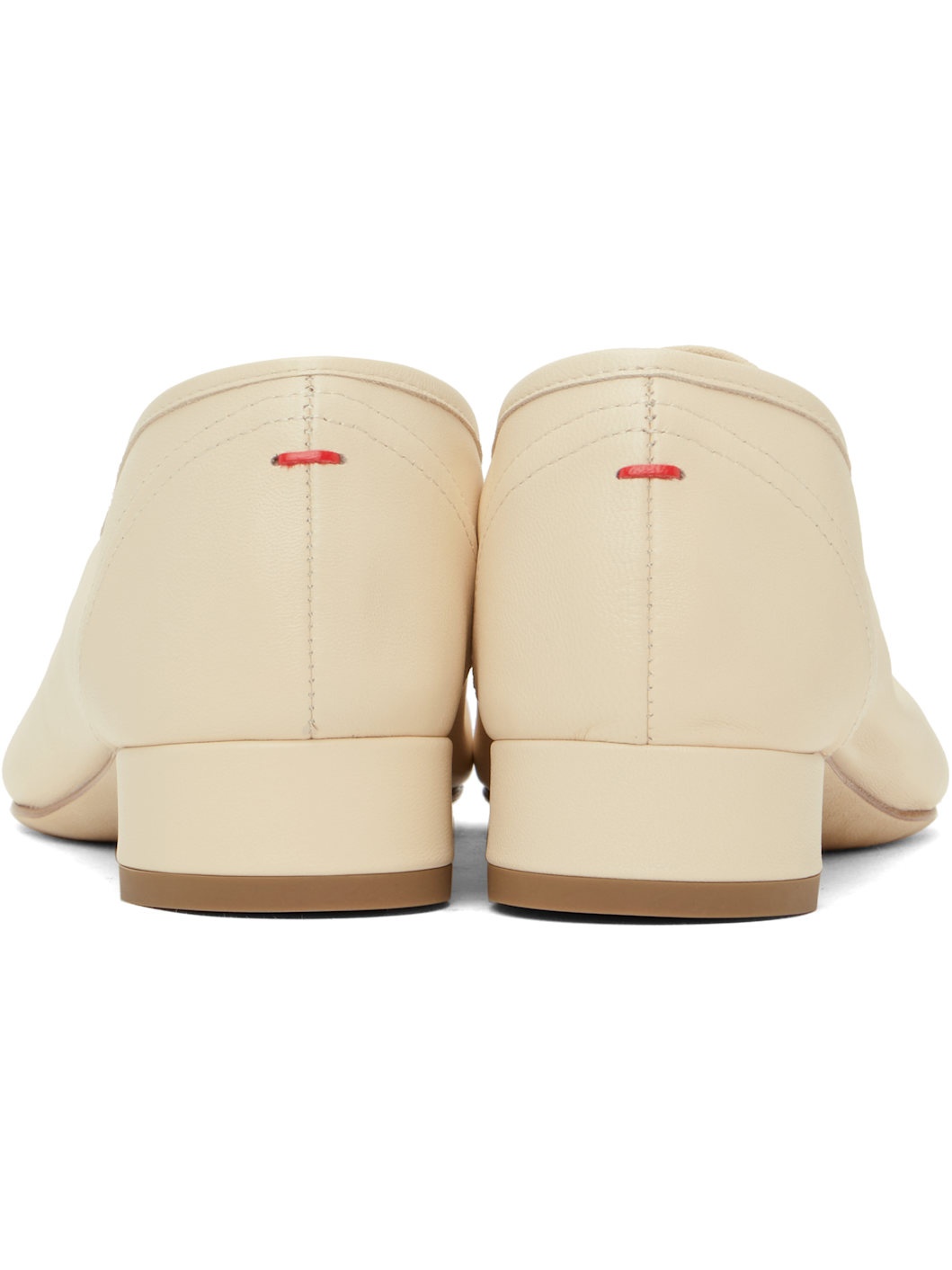 Beige Pippa Leather Ballerina Flats - 2