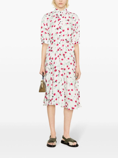 Marni Reverie-print crepe midi dress outlook