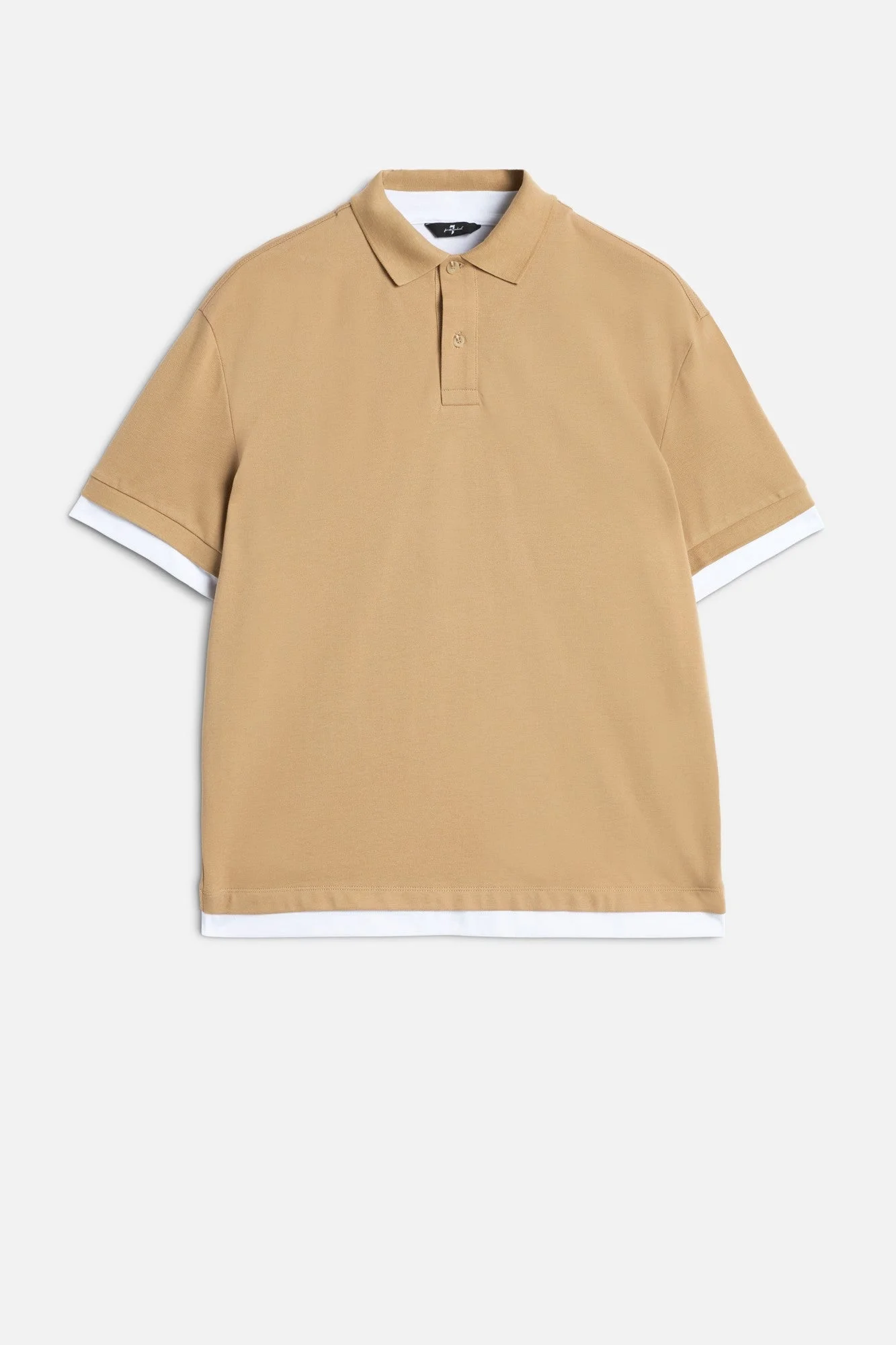 DOUBLE LAYER POLO in Tan - 1