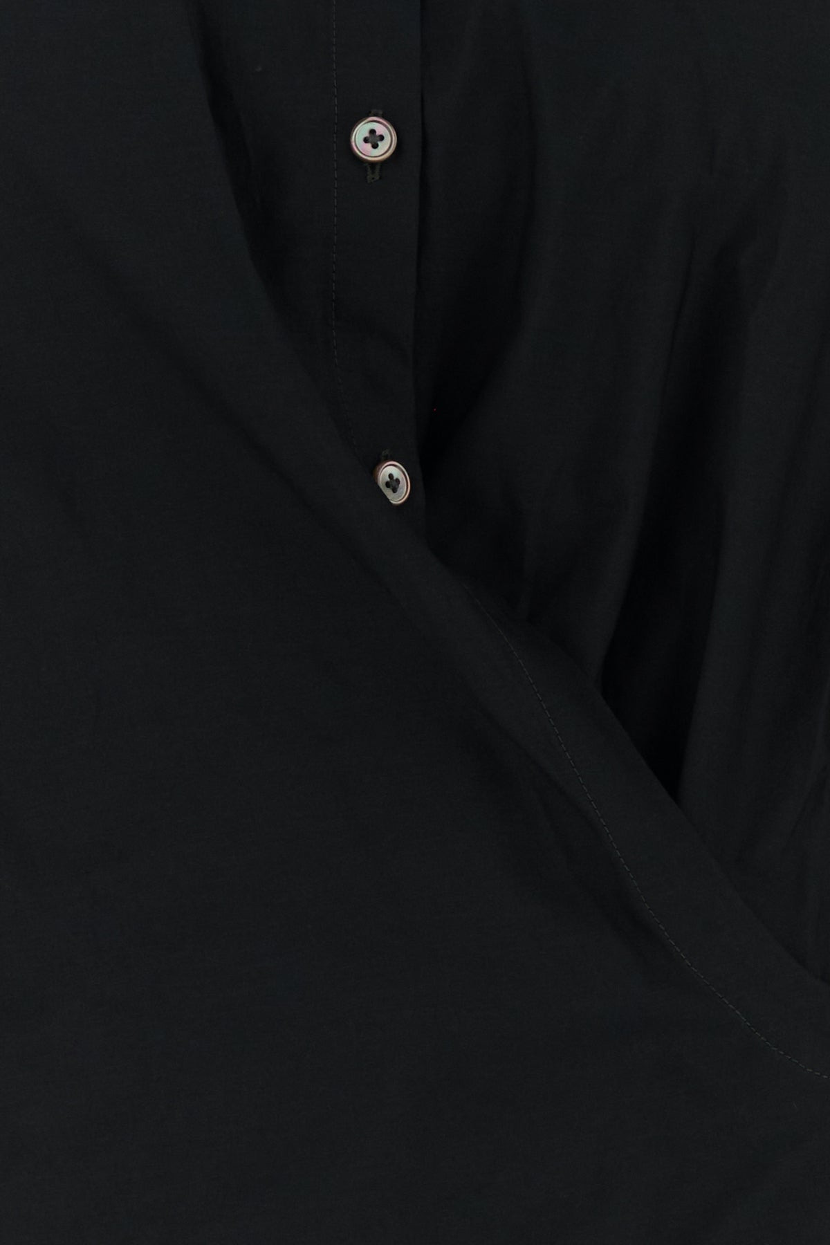 Black cotton blend shirt - 3