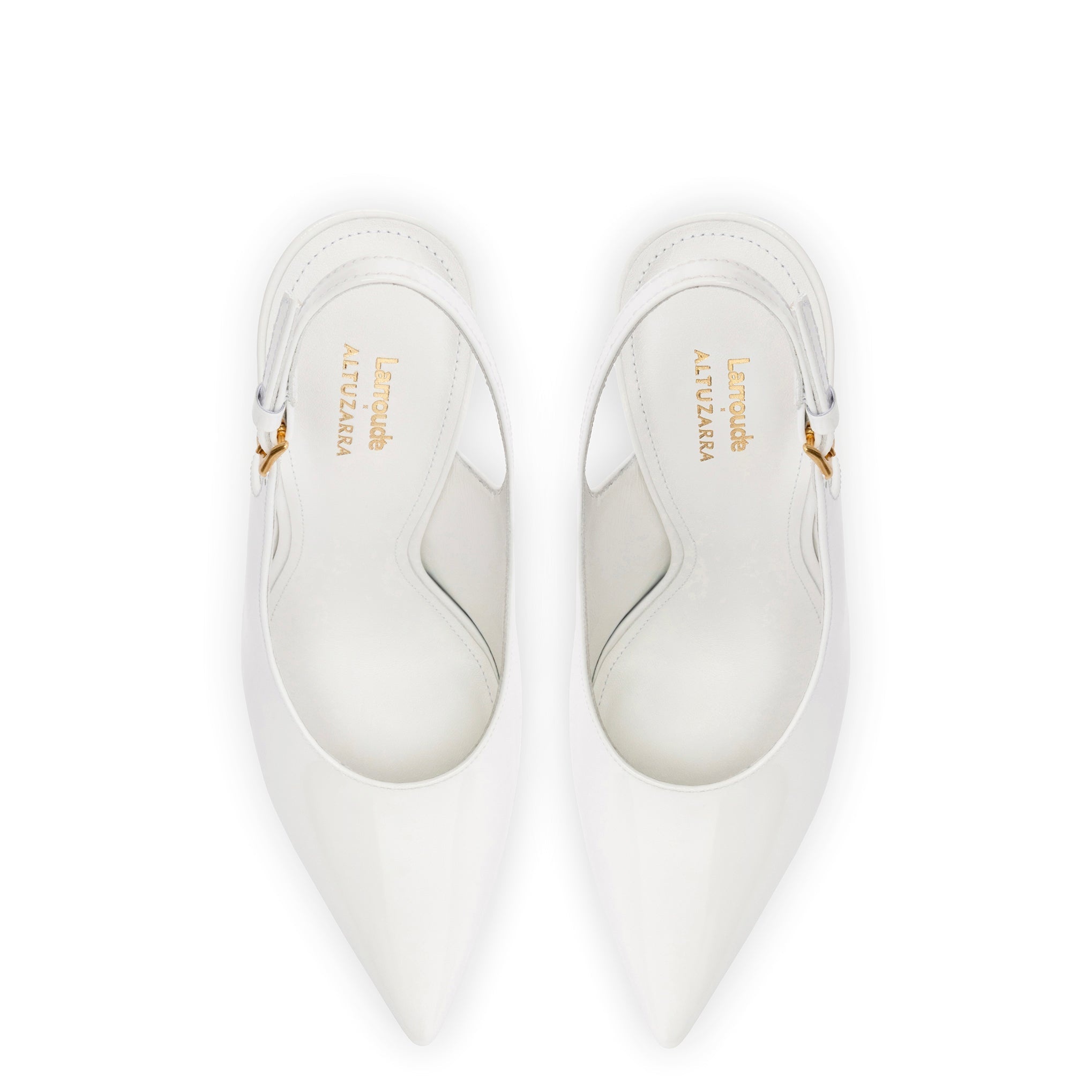 LARROUDÉ X ALTUZARRA PUMP IN WHITE PATENT LEATHER - 3