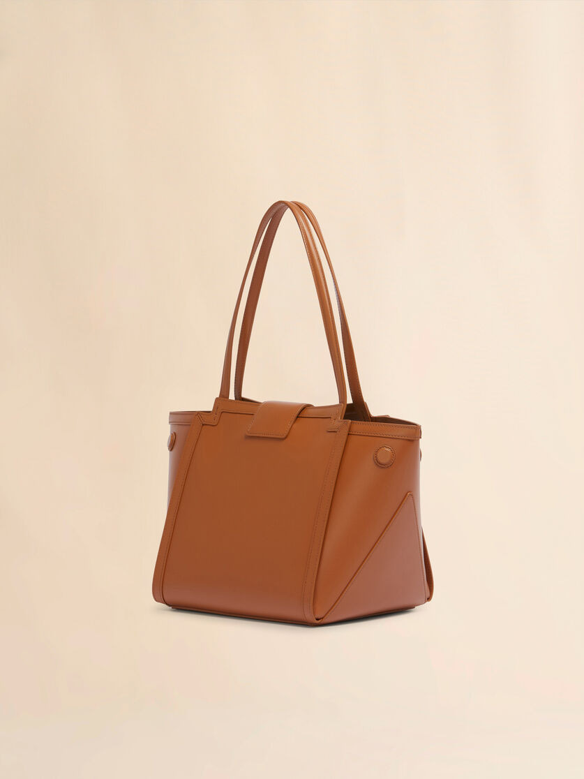 LIGHT BROWN LEATHER MINI RIVIERA BAG - 2