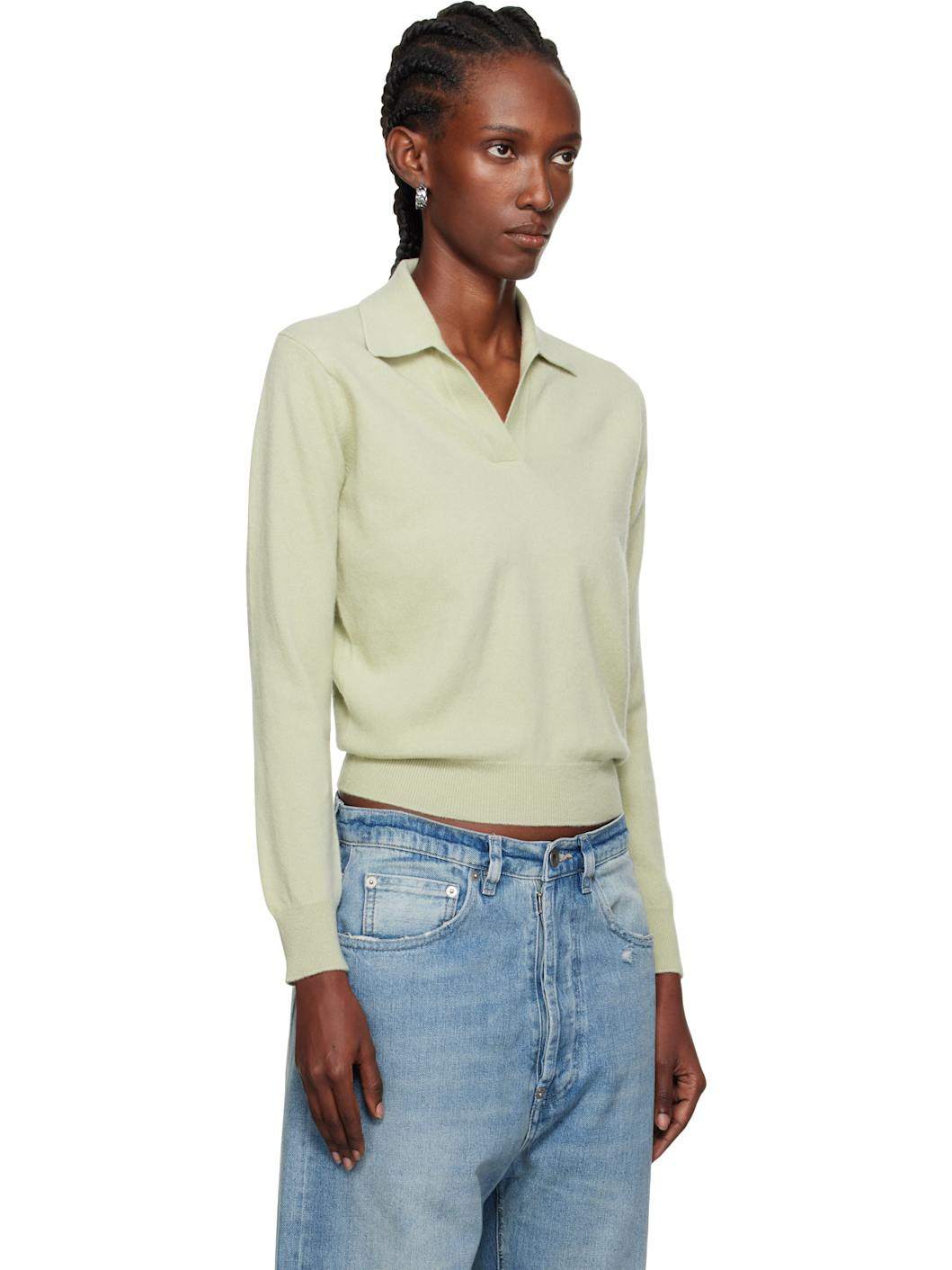 Khaki Longsleeve Polo - 2