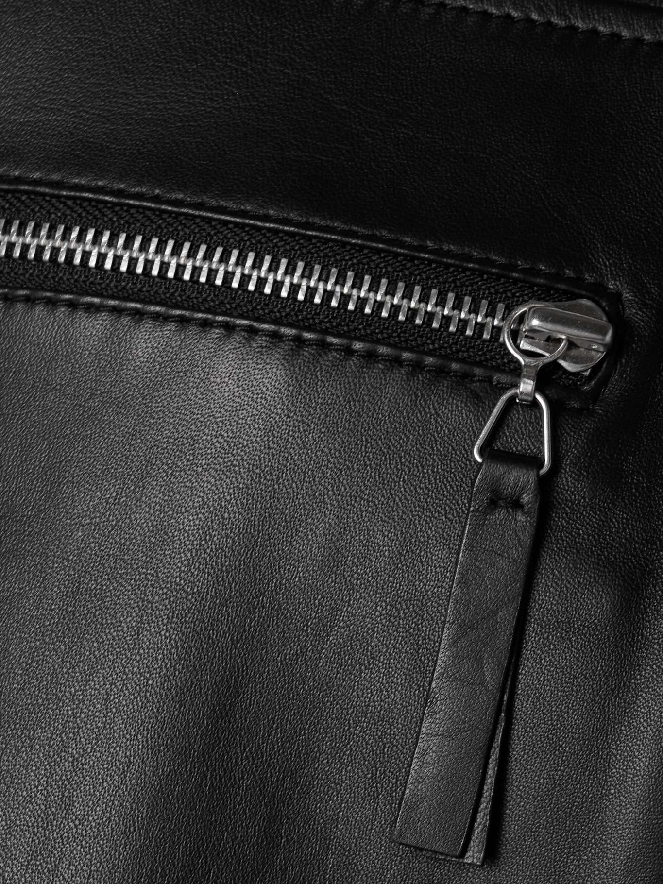 Annabel paneled leather jacket - 5