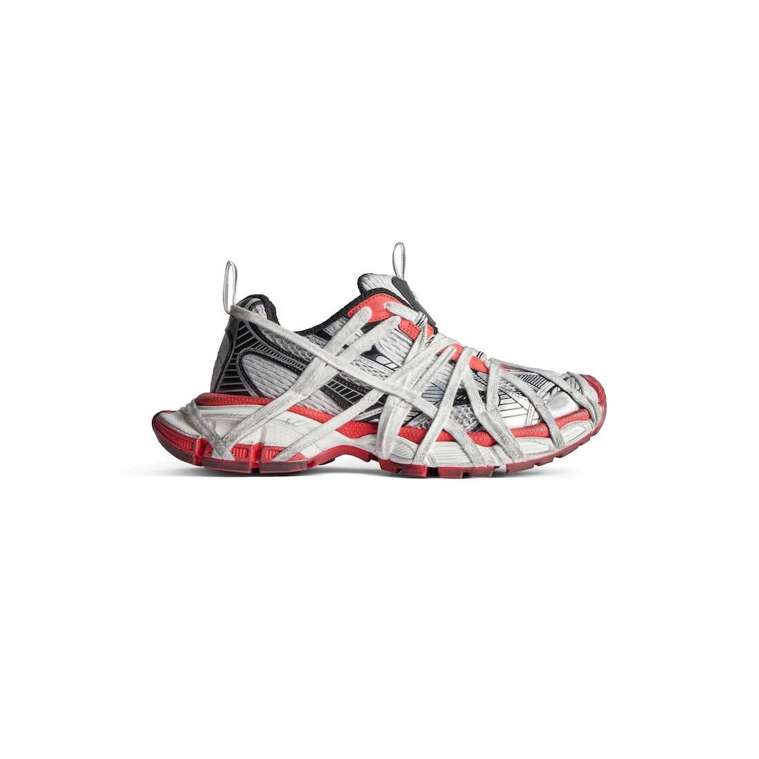 Men's 3xl Extreme Lace Sneaker in Grey/red/black/white - 1