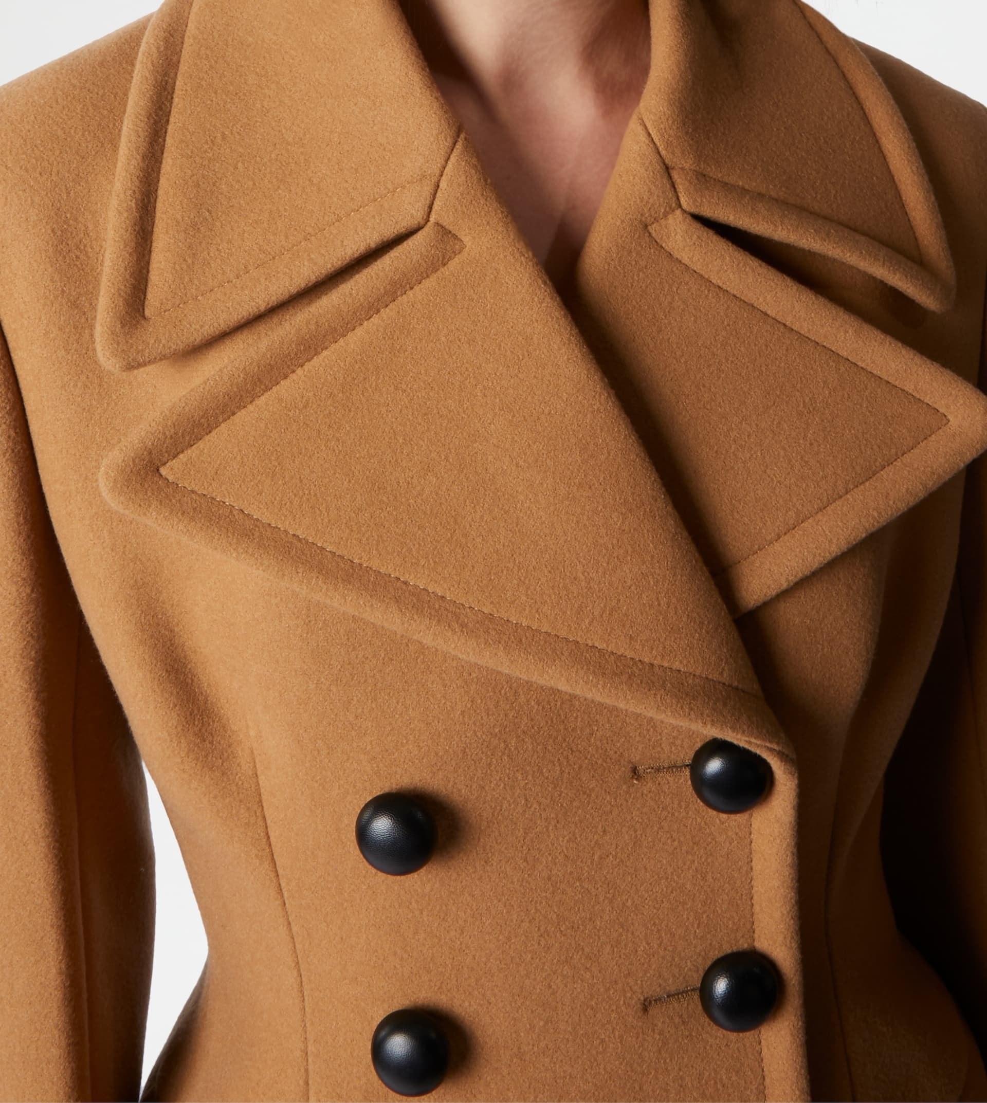 PEACOAT IN WOOL - BROWN - 6