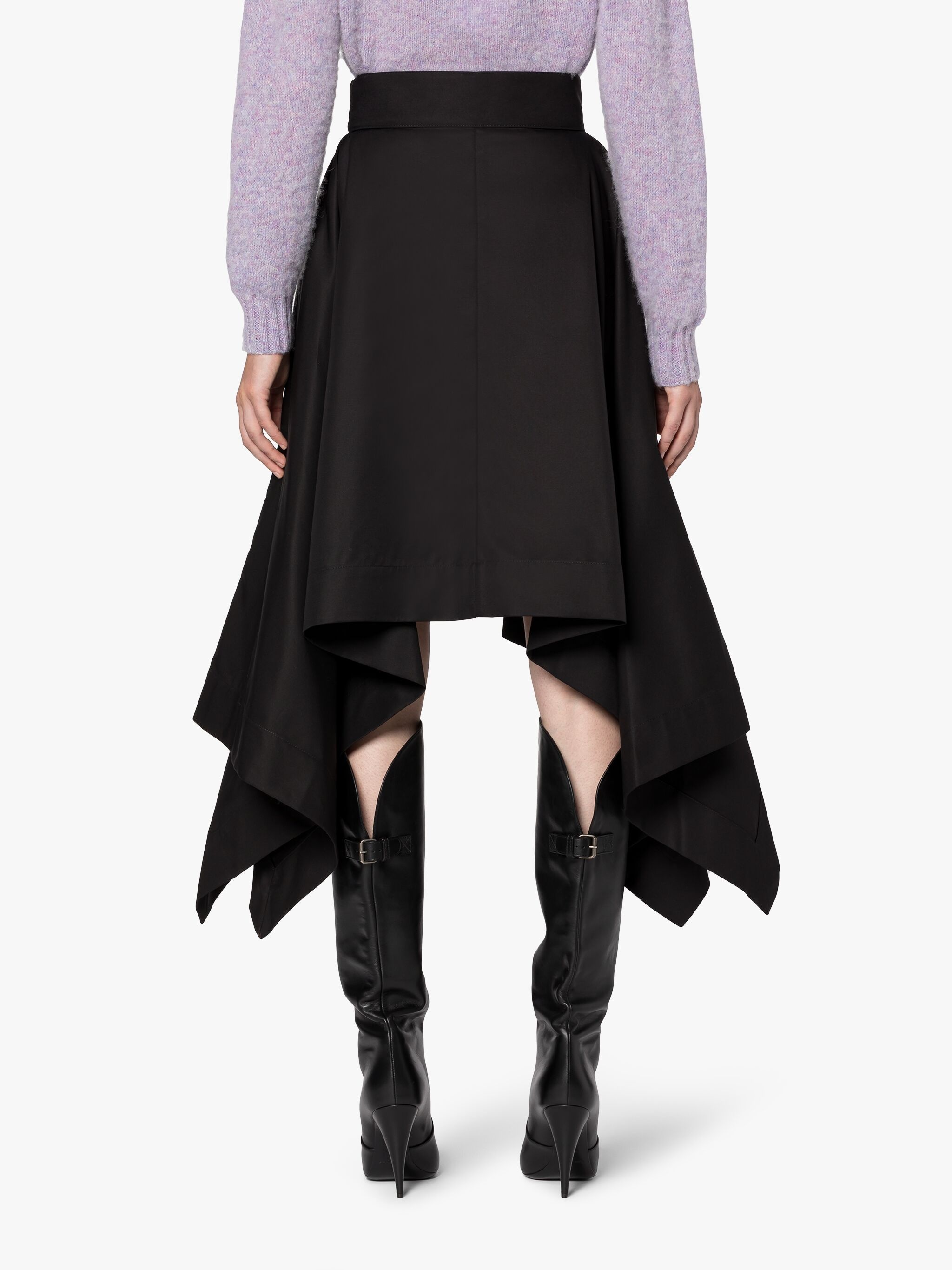 CECILA BLACK COTTON SKIRT - 4