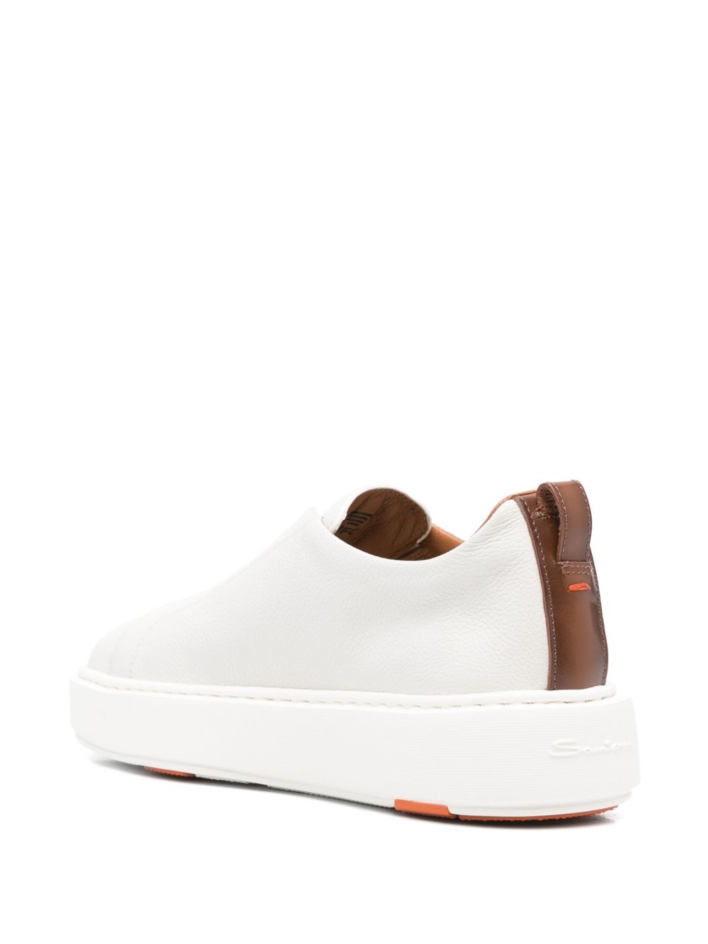 leather slip-on sneakers - 3