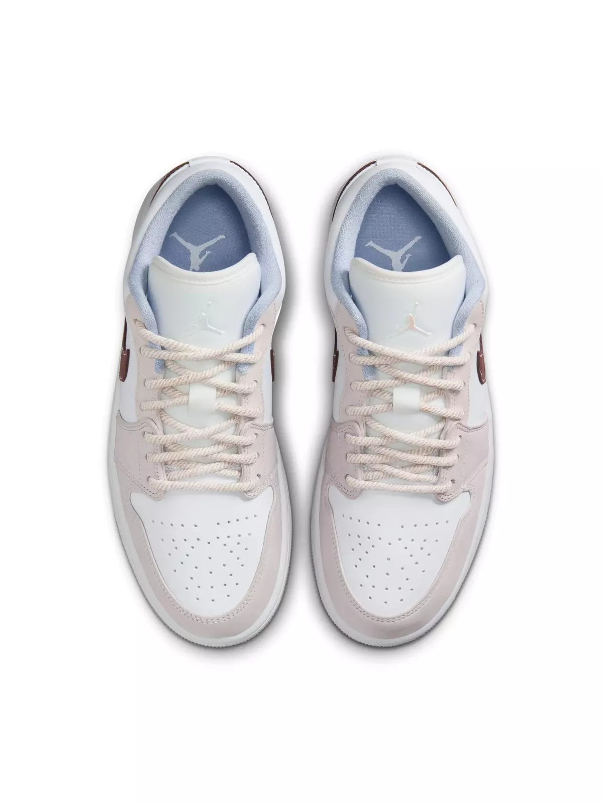 1 Low "White/Ironstone/Light Soft Pink" Women's Shoe - 6