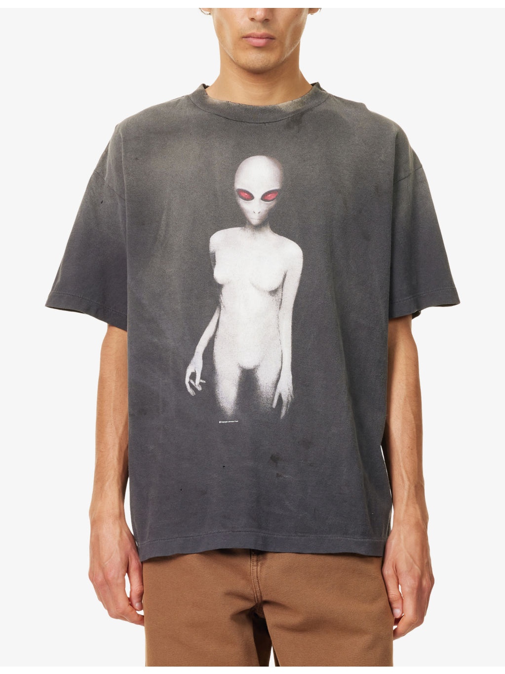 Alien Graphic-Print Crewneck Cotton T-Shirt - 3