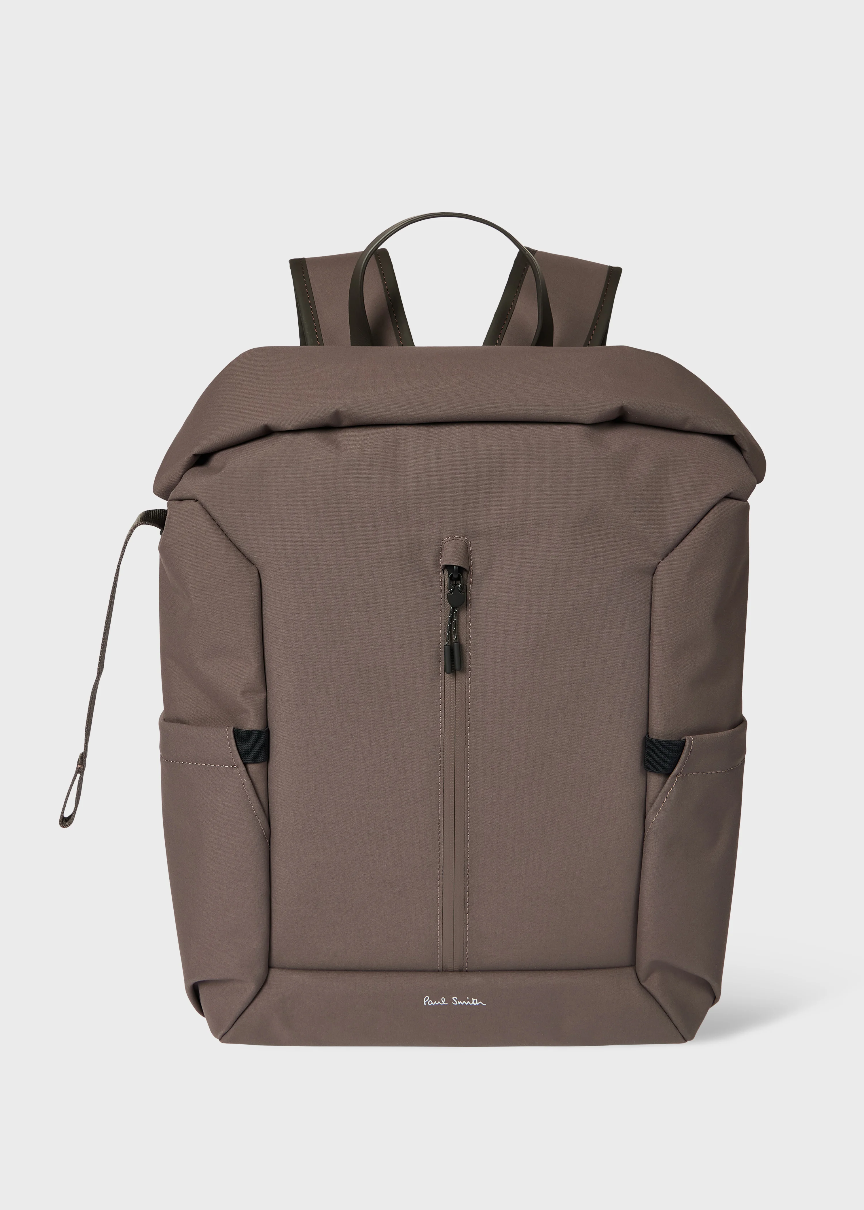 Mauve Nylon Backpack with Leather Trims - 1