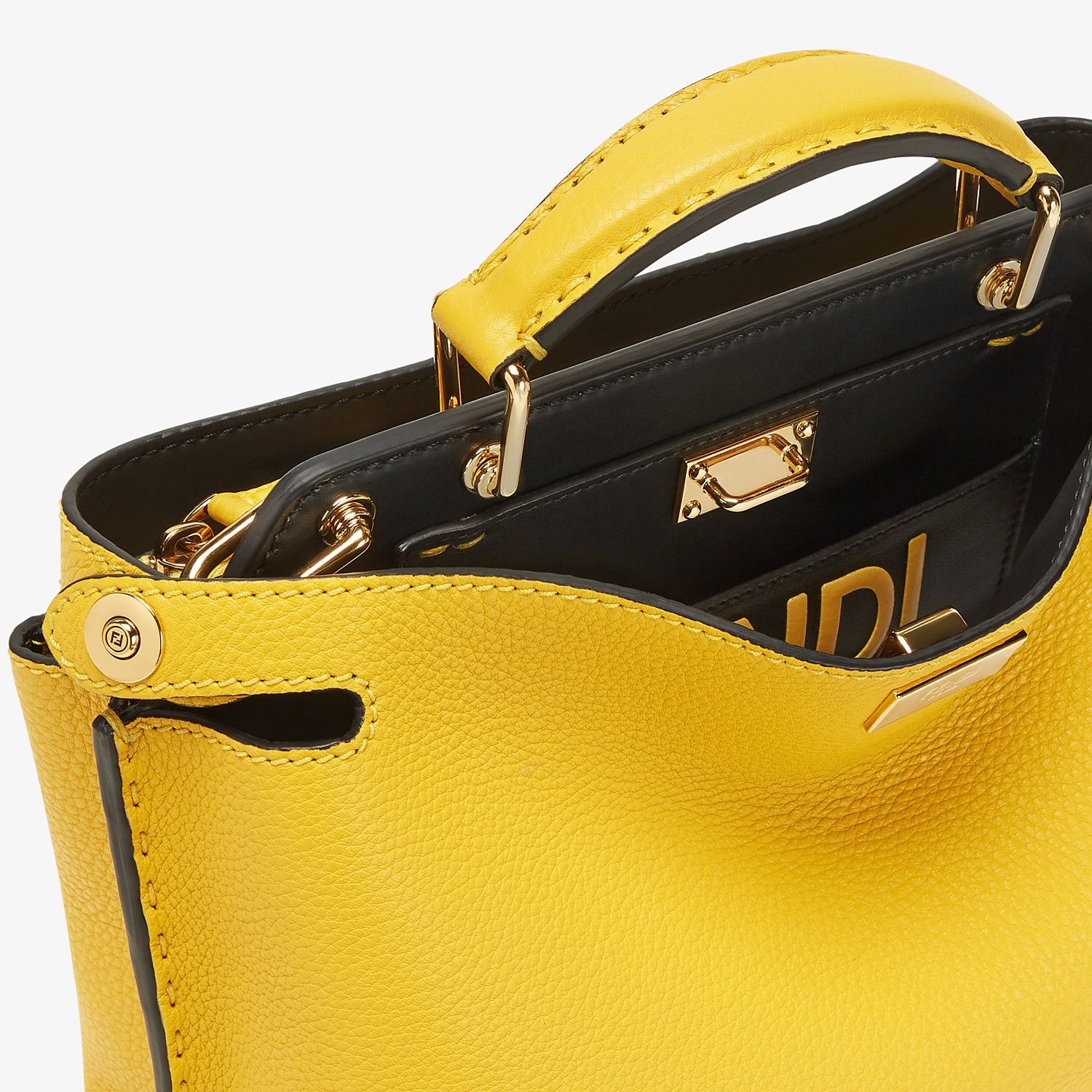 Yellow leather bag - 5