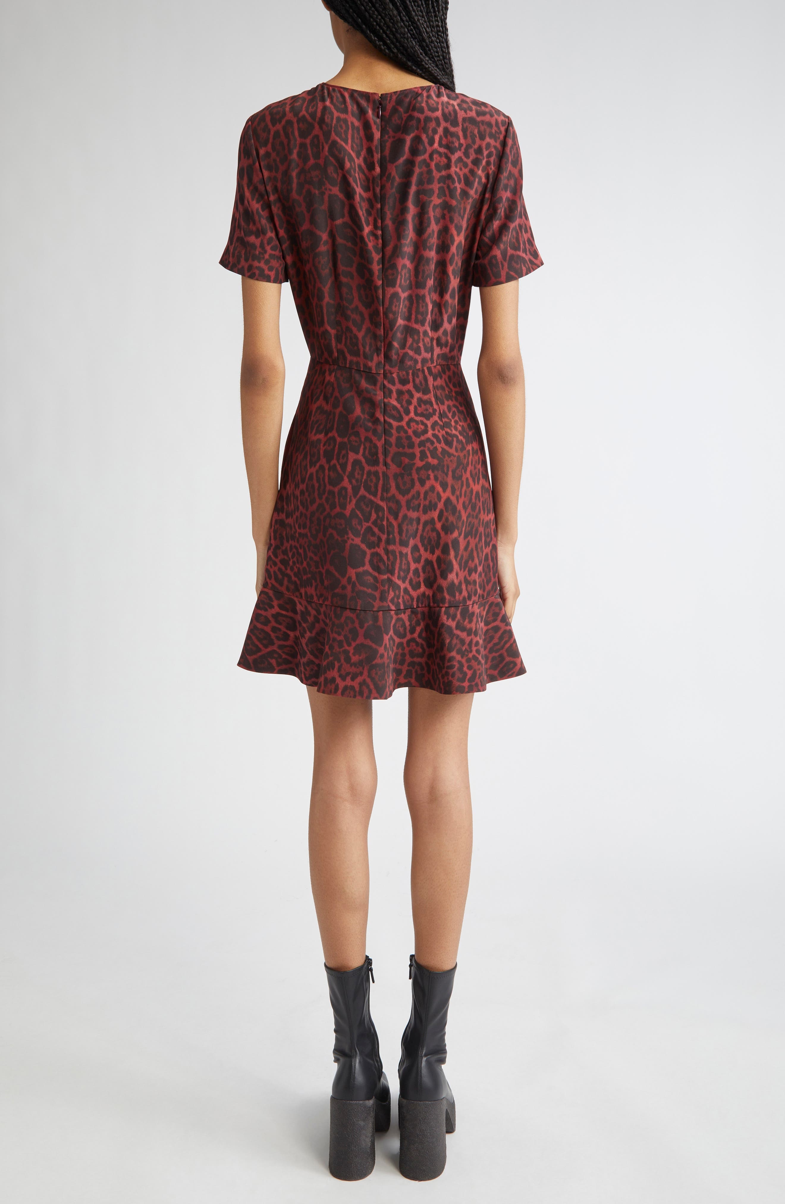 Stella McCartney Iconic Leopard Print Silk Minidress in 6062 - 2