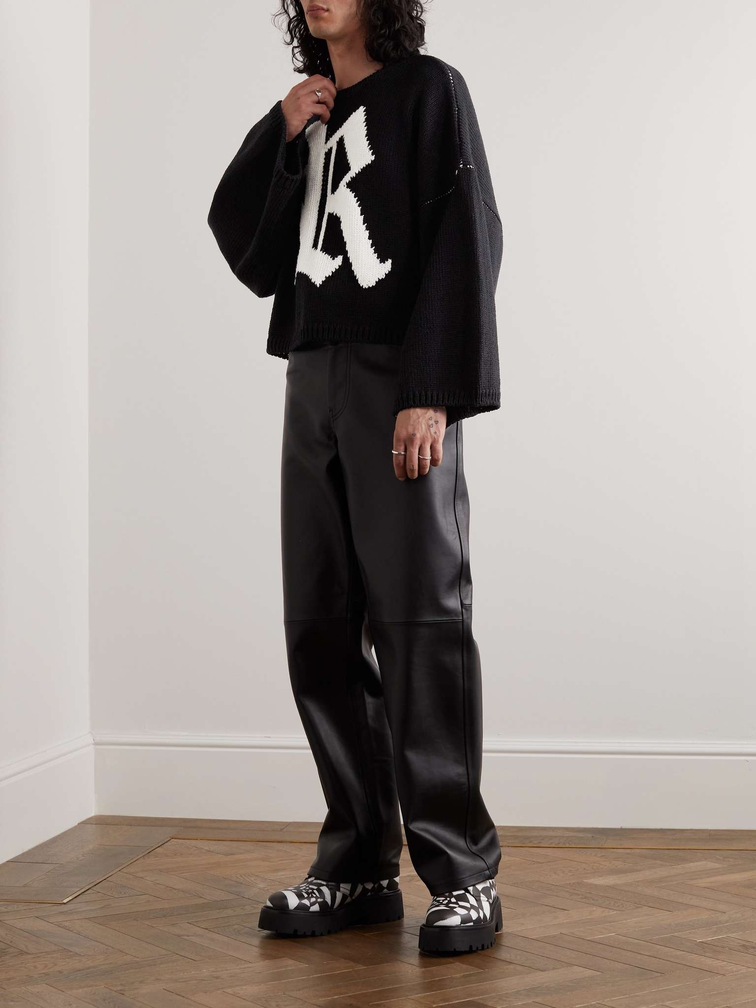 Logo-Jacquard Virgin Wool Sweater - 2