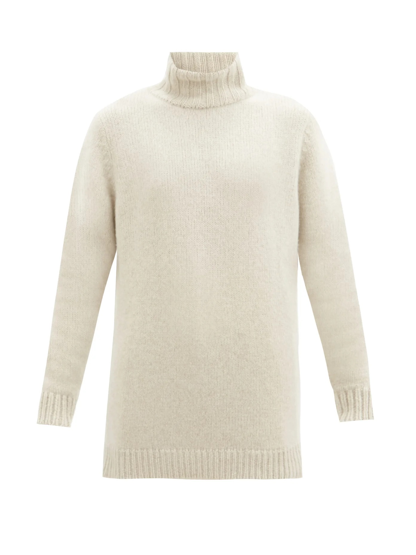 Roll-neck cashmere sweater - 1