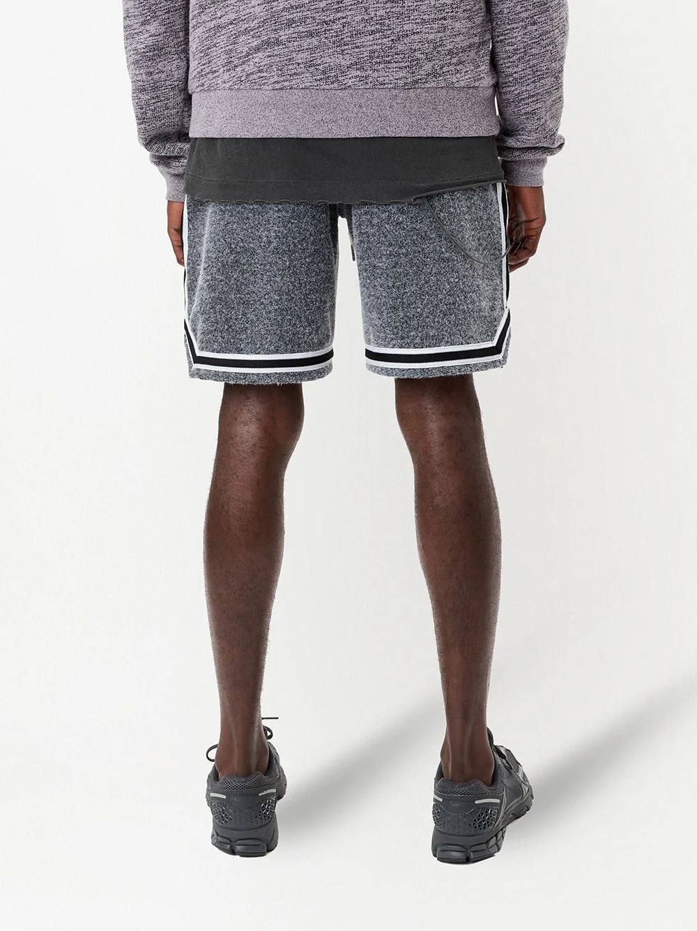 stripe-detail track shorts - 4