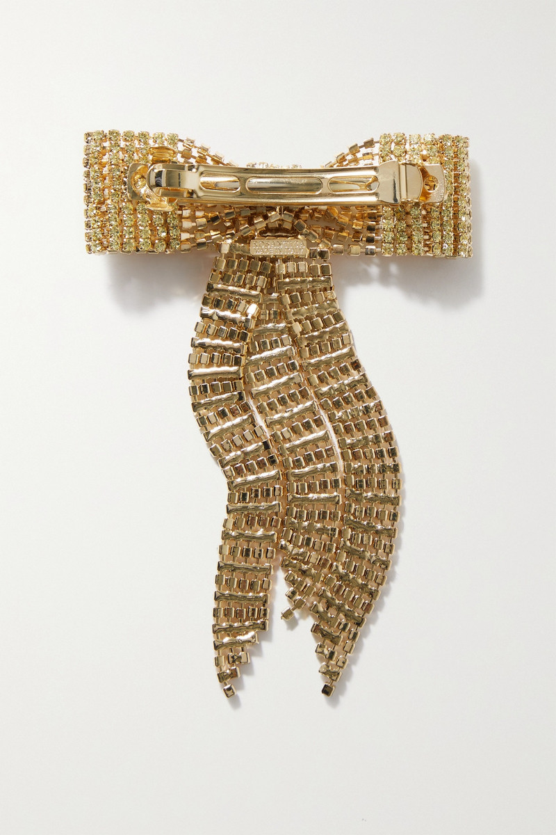 Gold-tone crystal hair clip 3