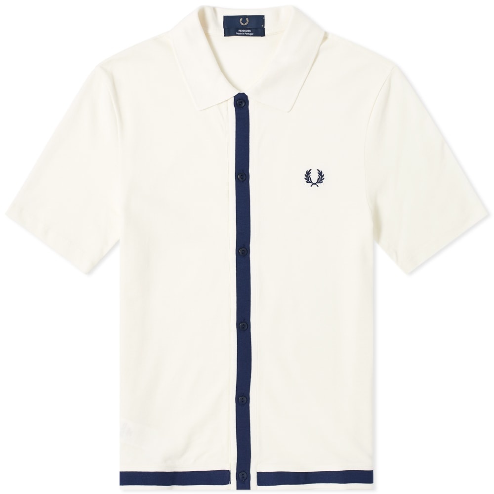 Fred Perry Pique Button Through Shirt - 1