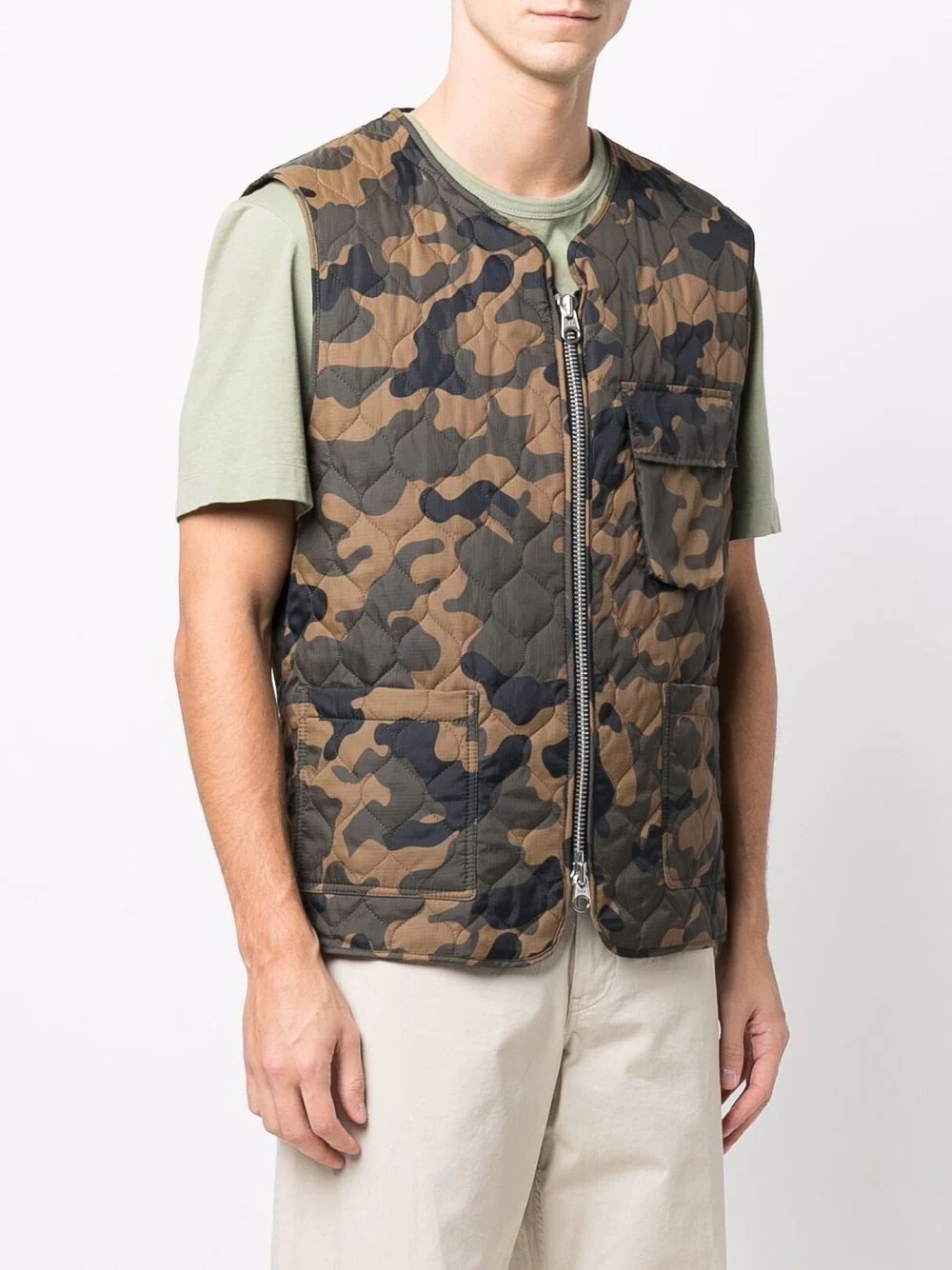 General camouflage-print gilet - 3