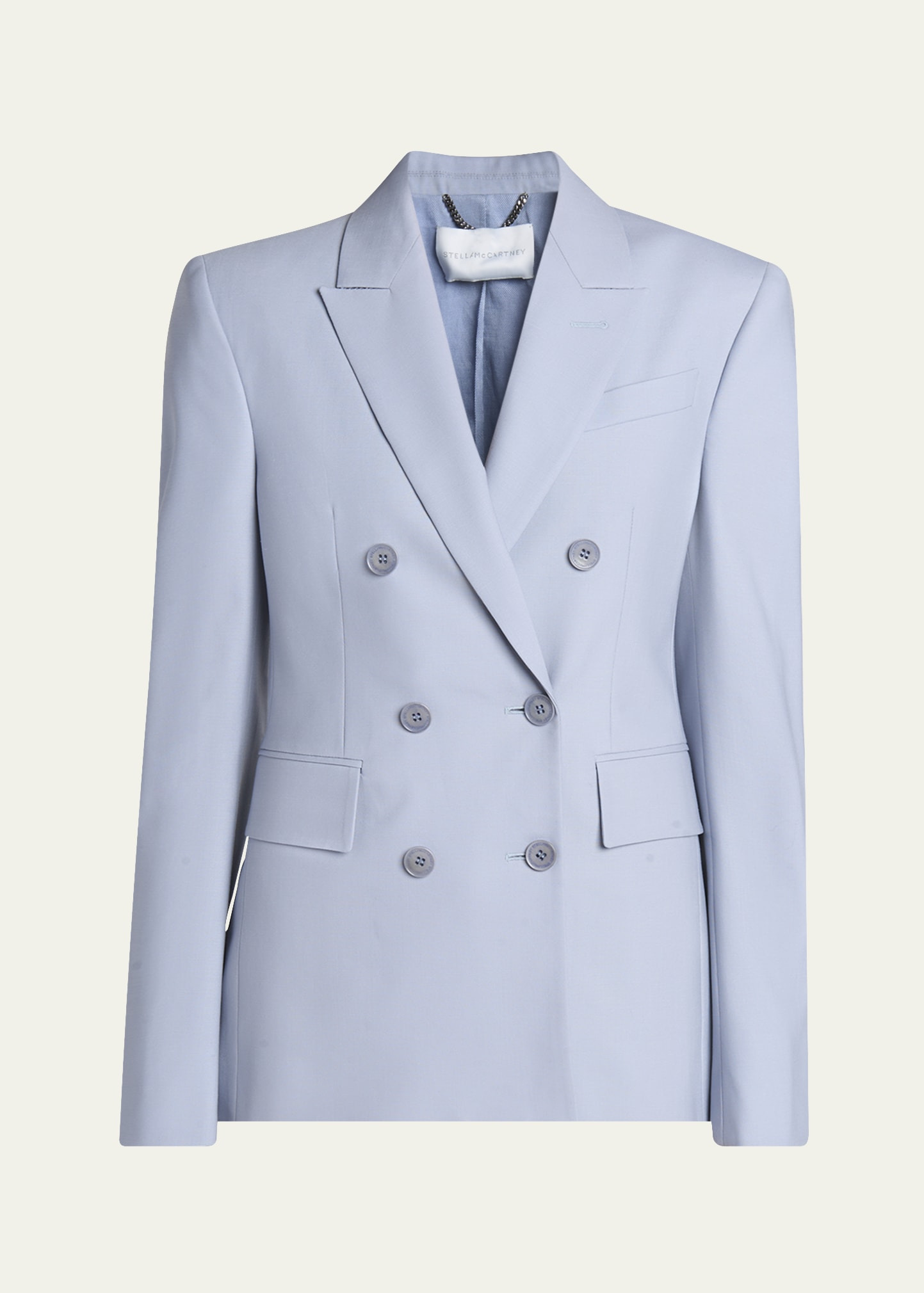 Double-Breasted Wool Blazer - 1